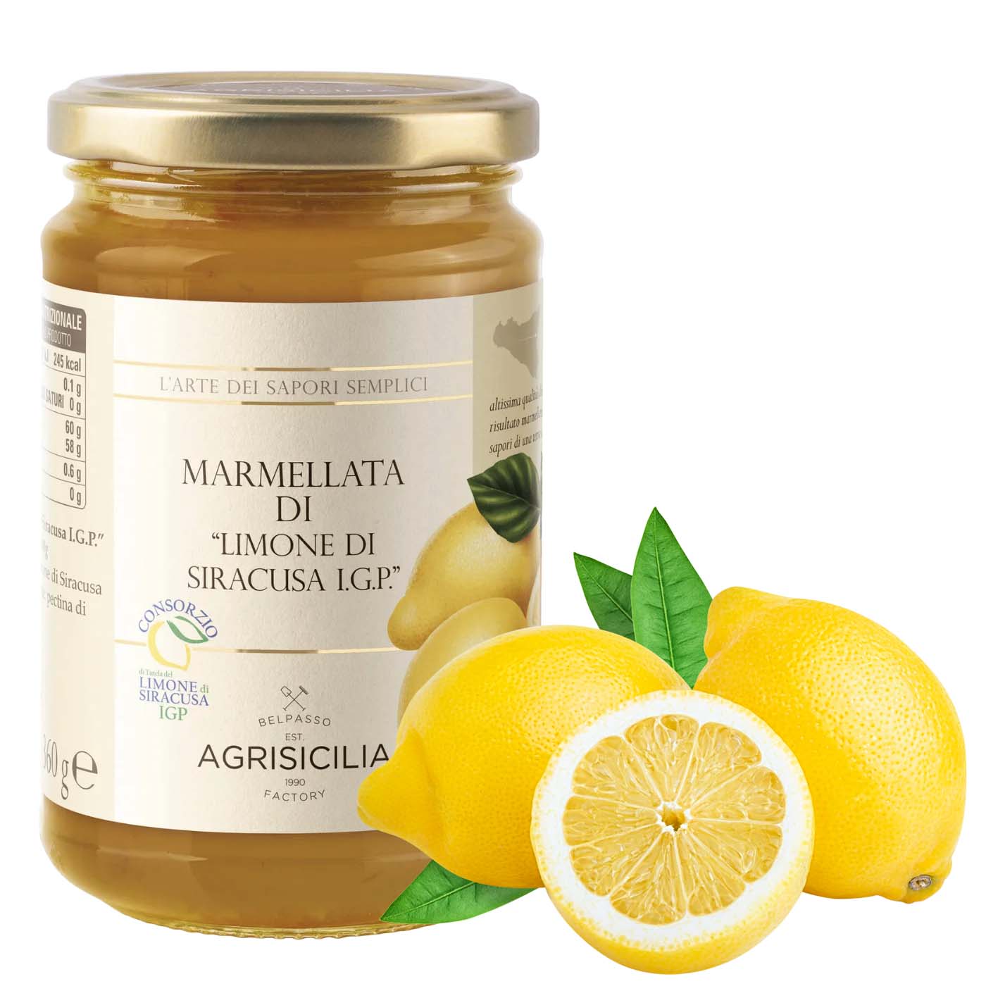 AGRISICILIA Marmellata Di Limone - Zitronenmarmelade - 0,360kg - italienisch - einkaufen.de