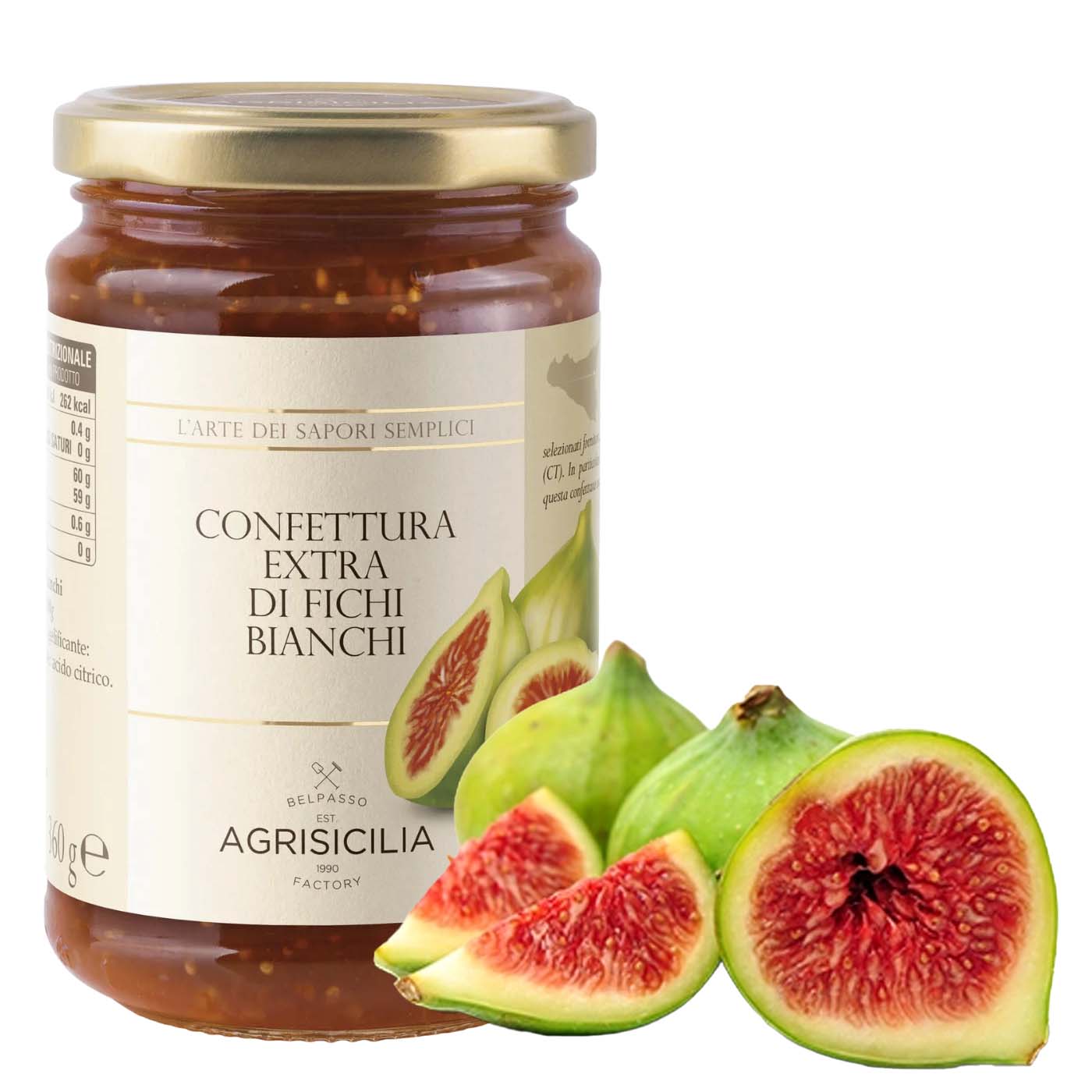 AGRISICILIA weisse Feigenmarmelade 360g - italienisch - einkaufen.de