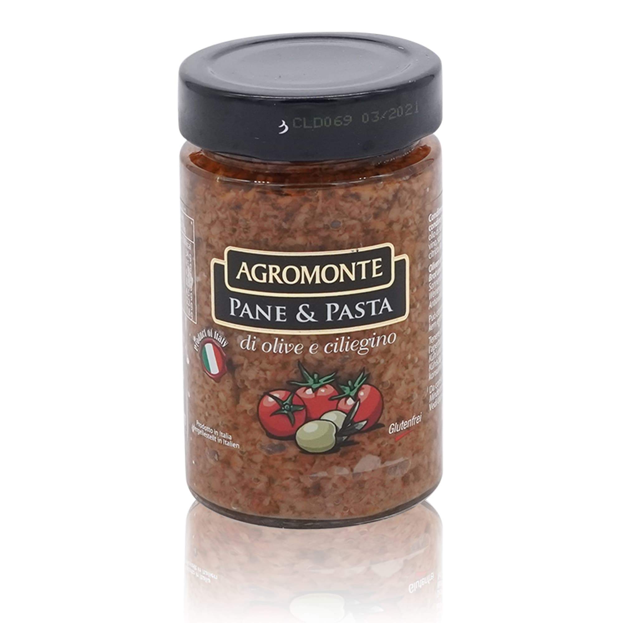 AGROMONTE Pomodorino Ciliegino e Olive – Kirschtomaten - Olivenpaste - 0,200kg - italienisch - einkaufen.de