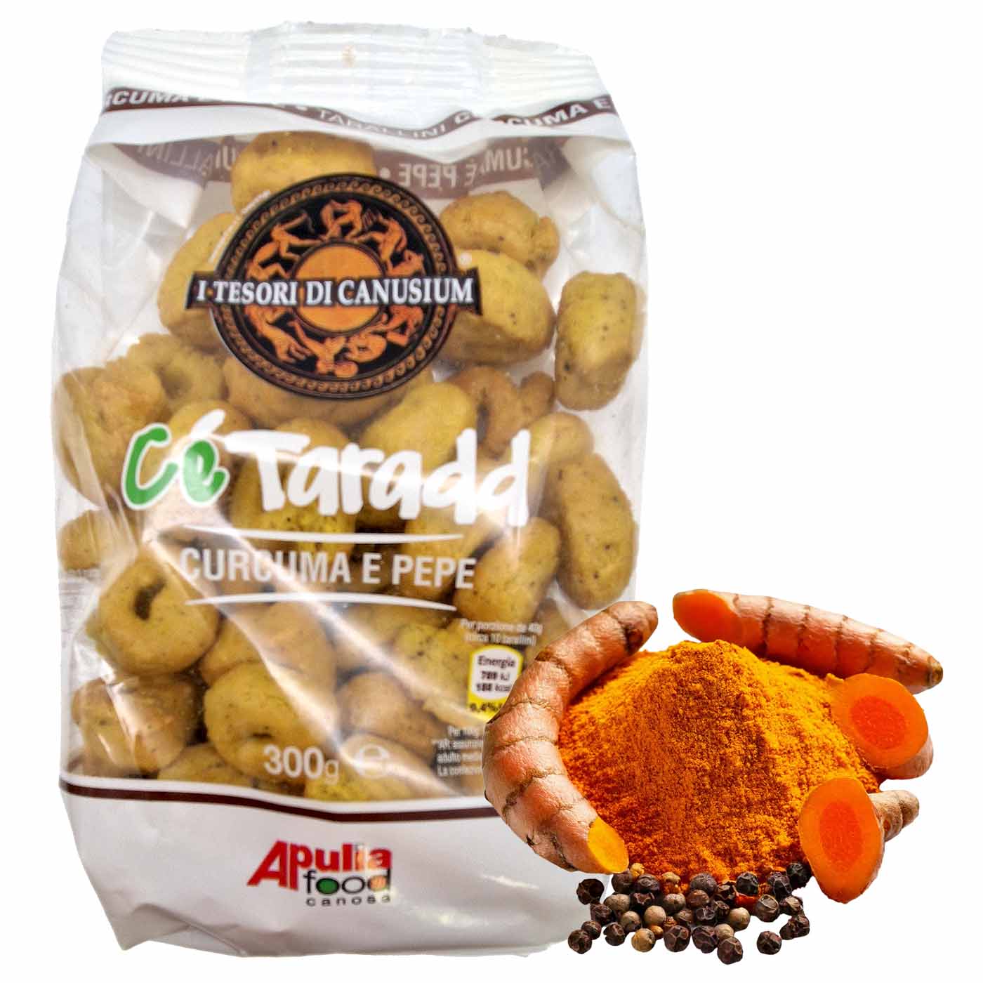 Apulia Food Cè Taràdd - Tarallini Curcuma e Pepe 300g - italienisch - einkaufen.de