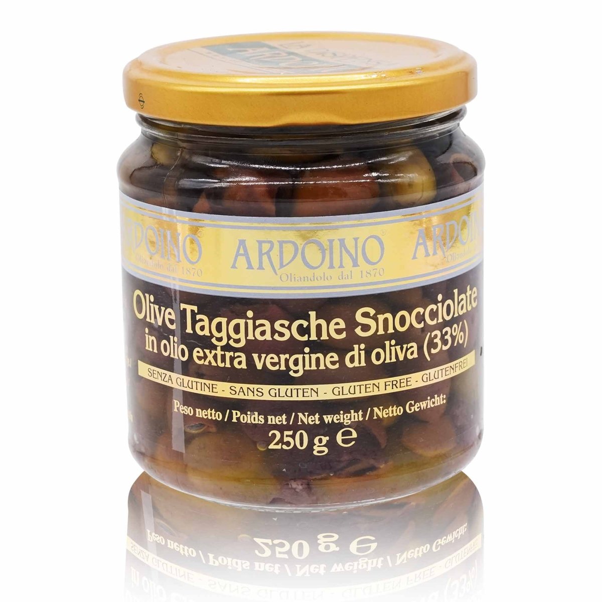 ARDOINO Olive Taggiasche snocciolate – Taggiasche Oliven entkernt - 0,250kg - italienisch - einkaufen.de