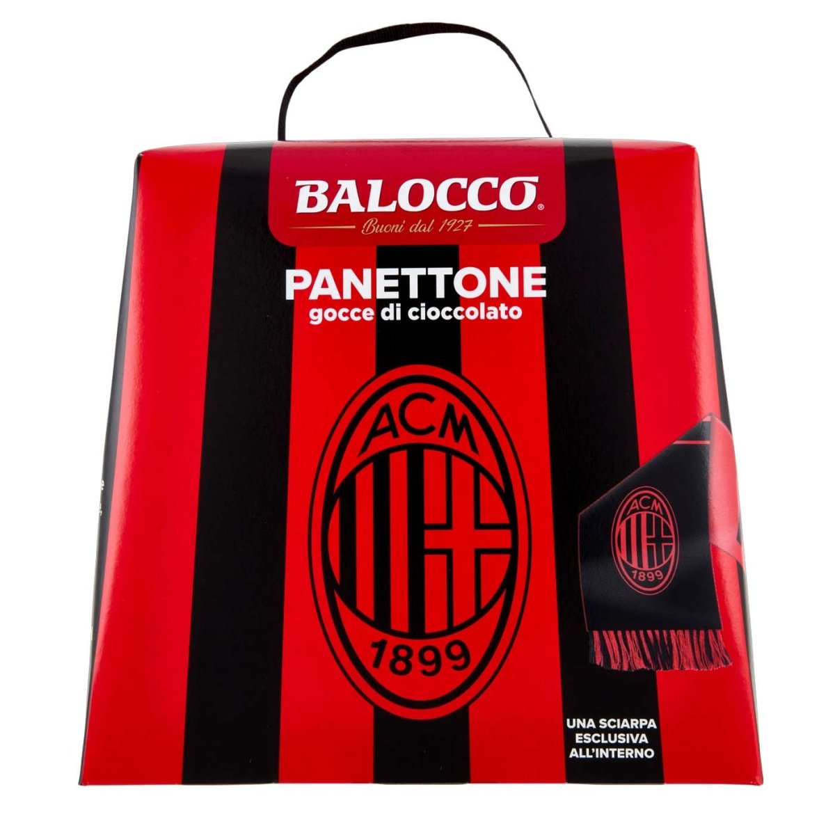 Balocco Panettone AC Mailand Gocce Cioccolato + Sciarpa 500g - italienisch - einkaufen.de