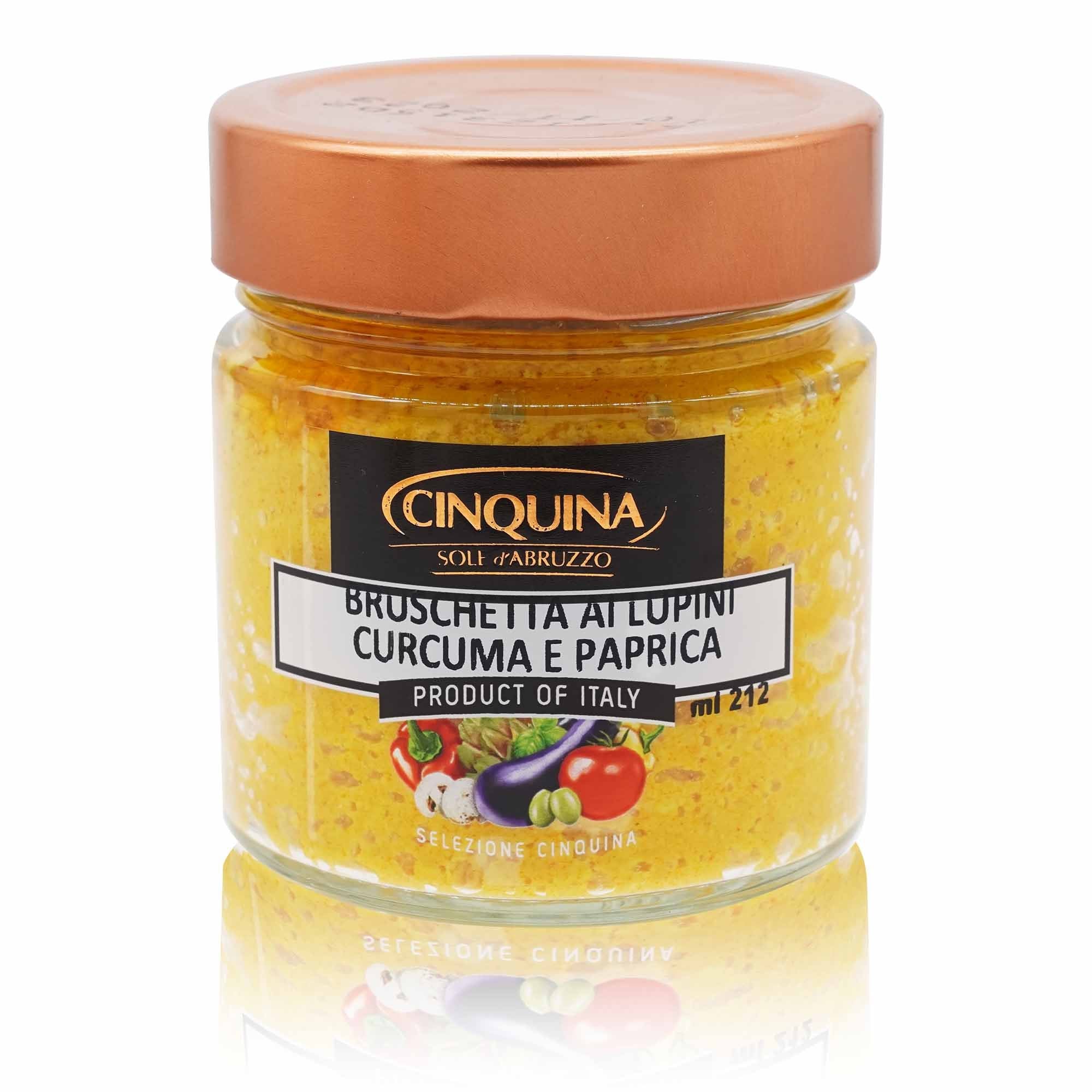 CINQUINA Bruschetta Lupini Curcuma Paprica – Bruschetta Lupinen - Kurkuma - Paprika - 0,200kg - italienisch - einkaufen.de