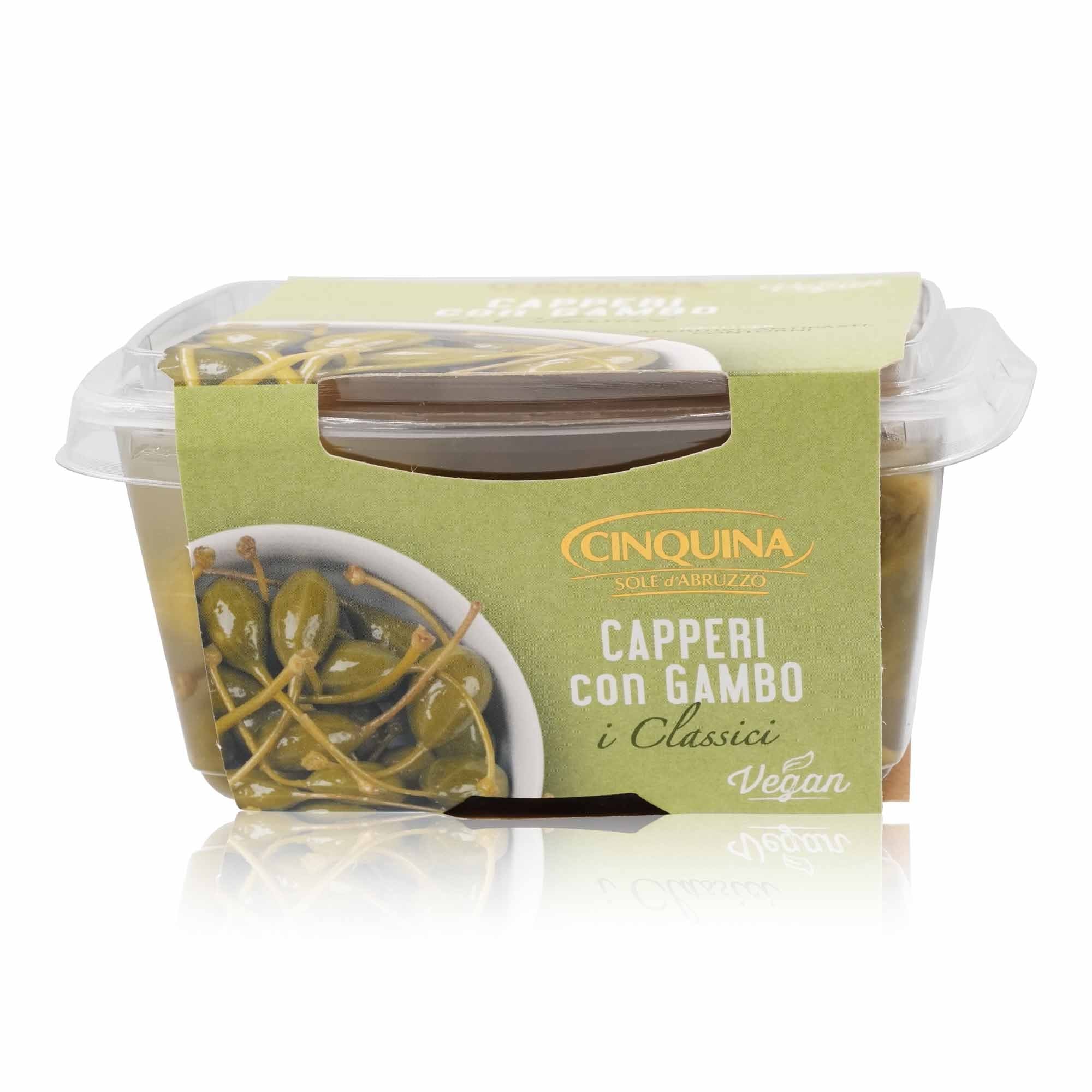 CINQUINA Capperi con Gambo – Kapern mit Stiel - 0,200kg - italienisch - einkaufen.de