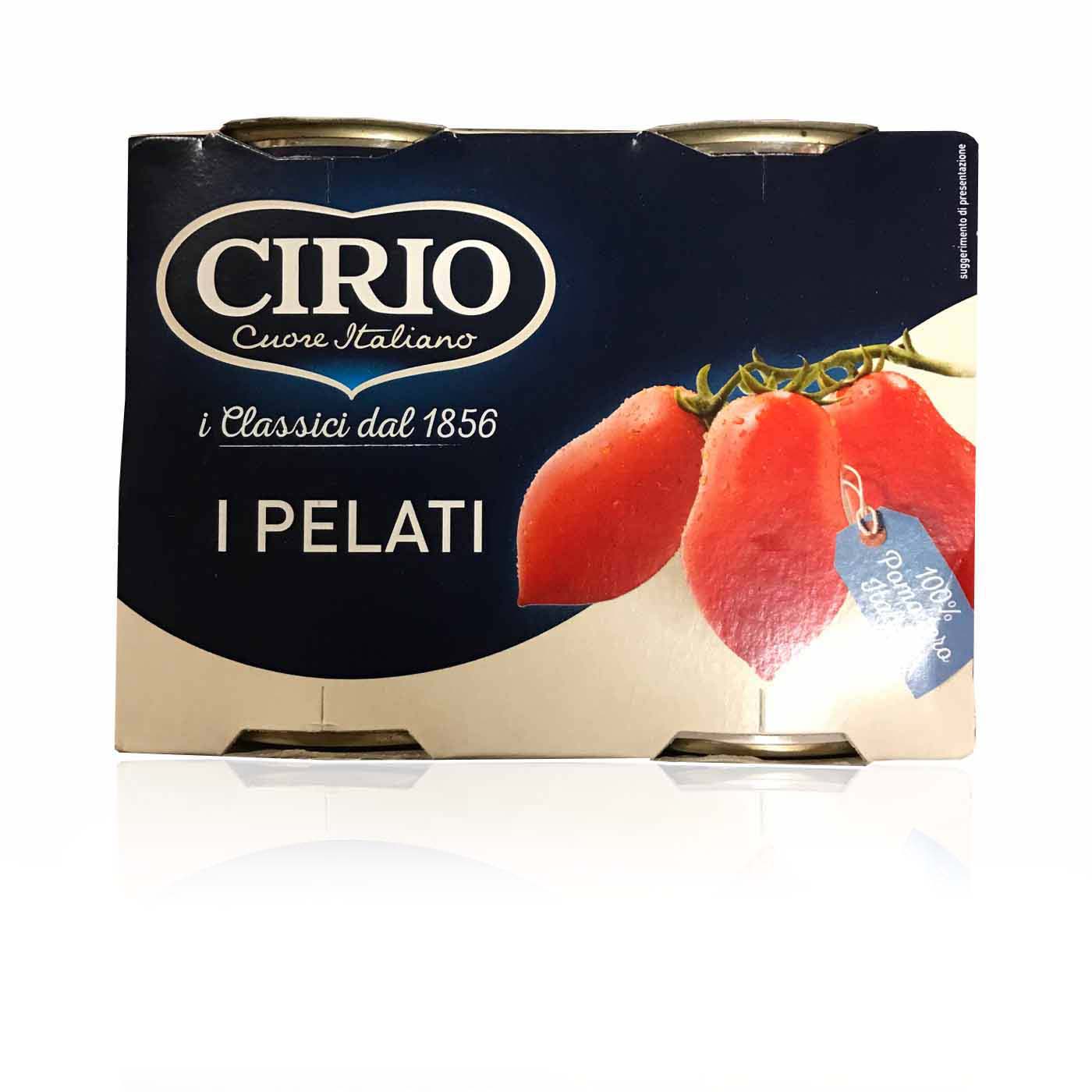 CIRIO Pelati- Geschälte Tomaten- 2x0,4kg - italienisch-einkaufen.de