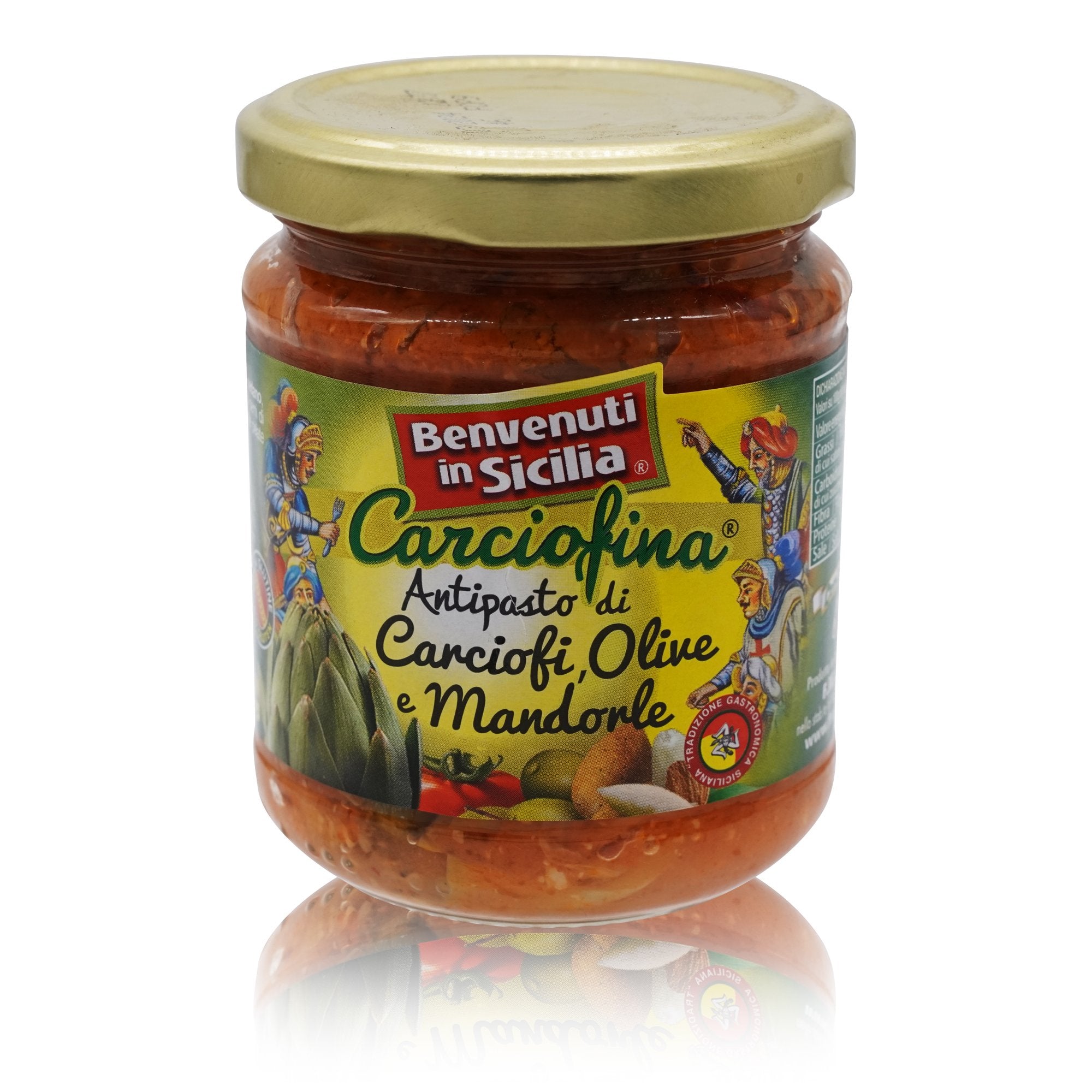 CONTORNO Antipasto di carciofi,olive e mand. – Creme aus Artisch.,Oliven u.Mandel - 0,200kg - italienisch - einkaufen.de