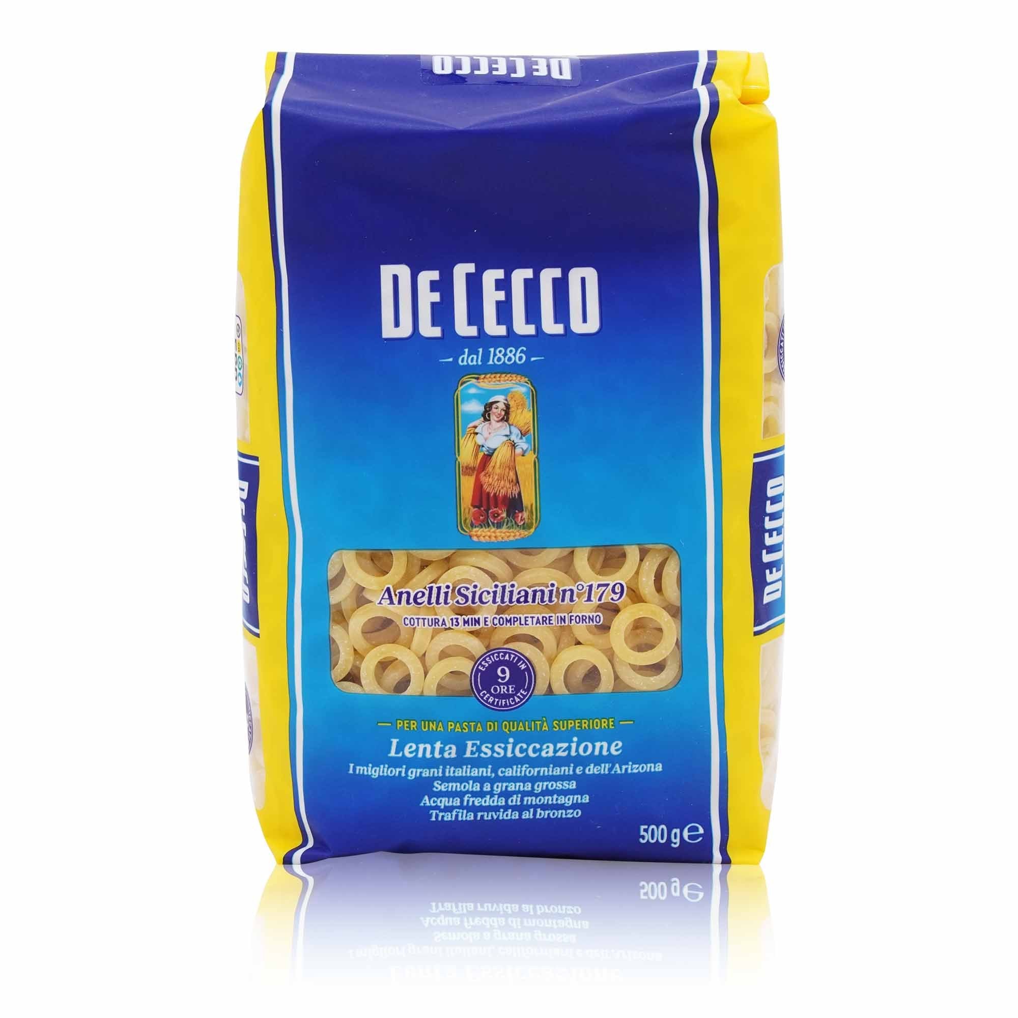 DE CECCO Anelli siciliani n° 179 – Anelli sizilianisch Nr. 179 - 0,5kg - italienisch - einkaufen.de