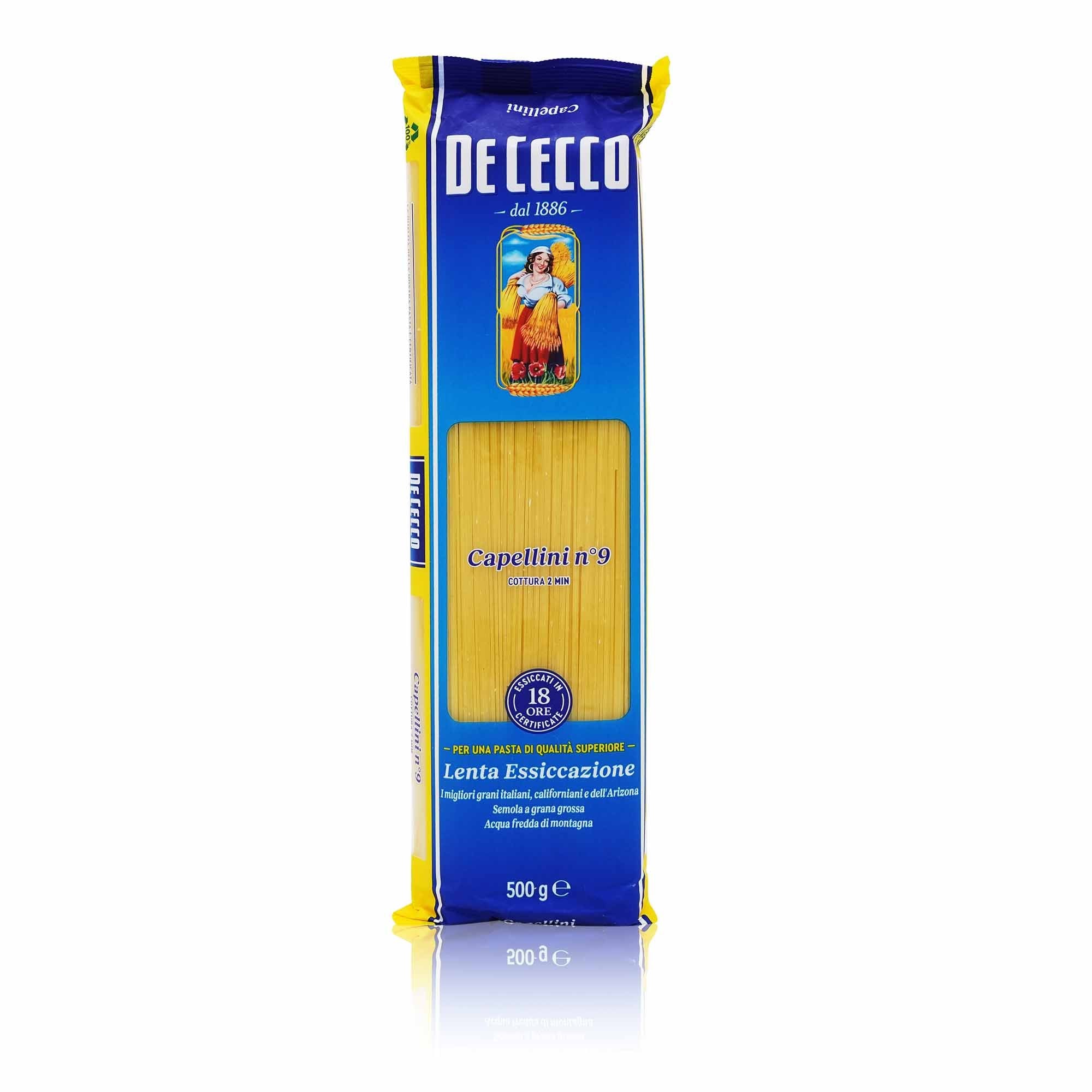 DE CECCO Capellini n° 9 – Capellini Nr. 9 - 0,5kg - italienisch - einkaufen.de