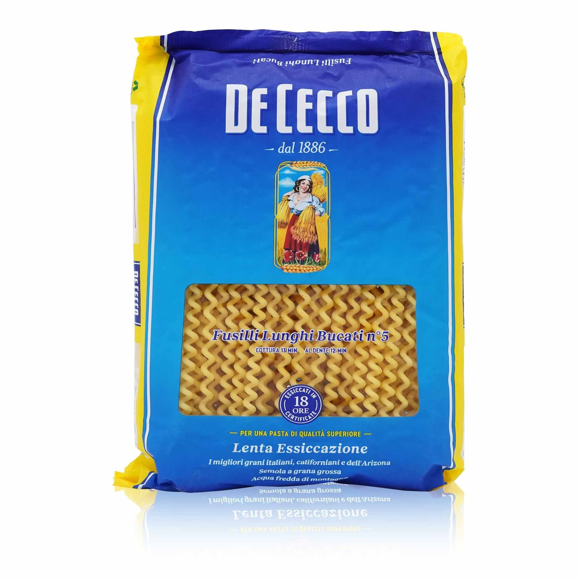 DE CECCO Fusilli lunghi Bucati n° 5 – Fusilli lang Bucati Nr. 5 - 0,5kg - italienisch - einkaufen.de