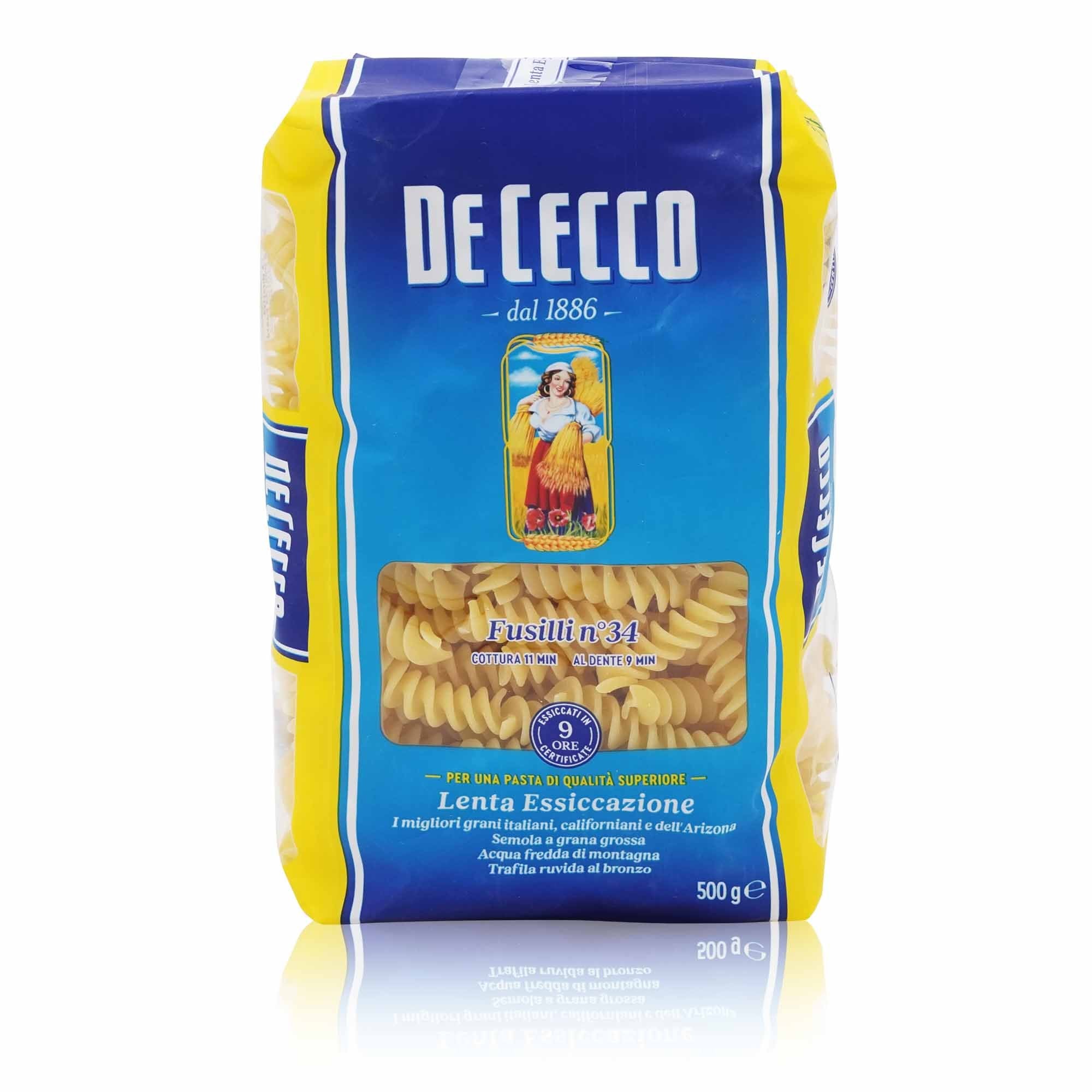 DE CECCO Fusilli n° 34 – Fusilli Nr.34 - 0,5kg - italienisch - einkaufen.de