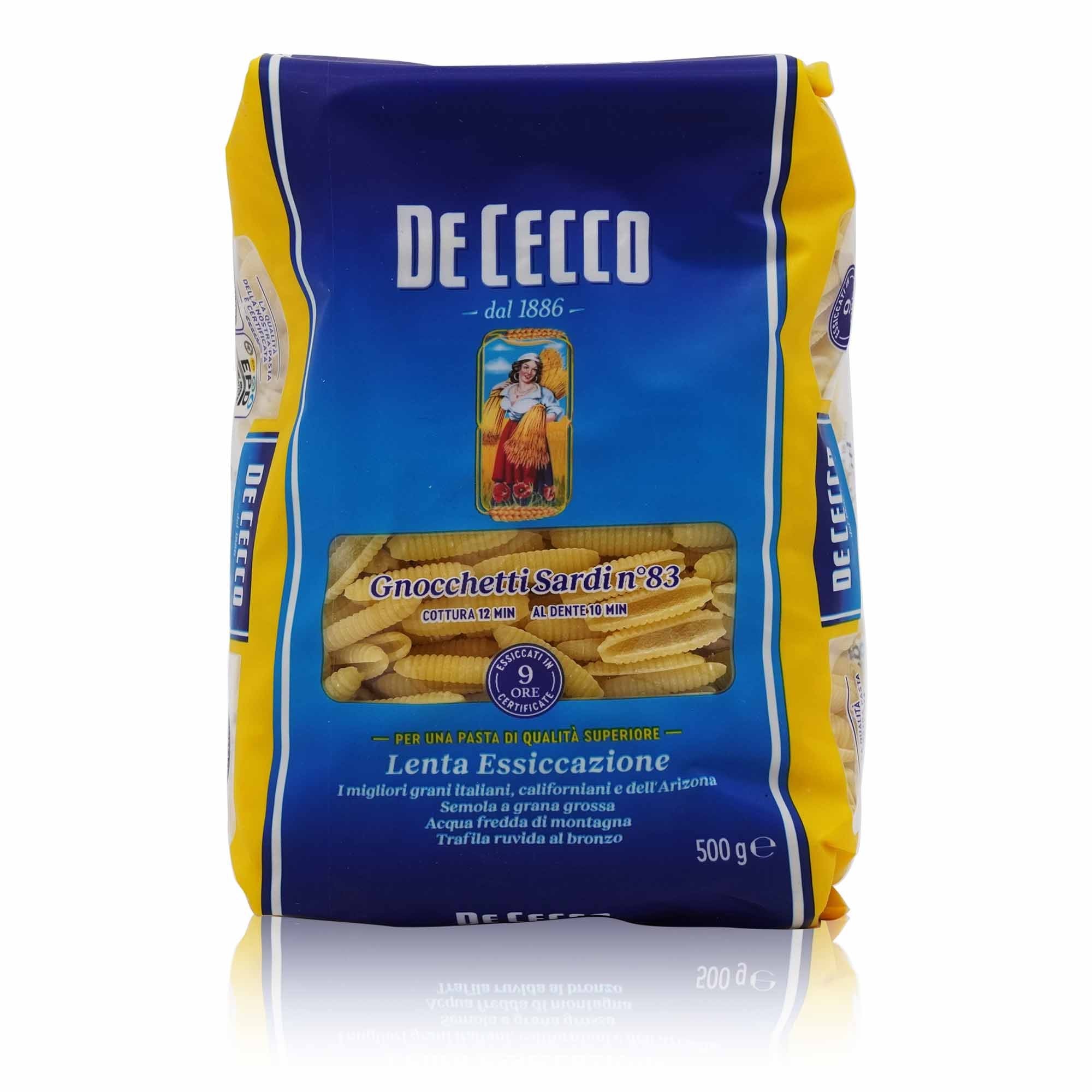 DE CECCO Gnocchetti sardi n° 83 – Gnocchetti sardisch Nr.83 - 0,5kg - italienisch - einkaufen.de