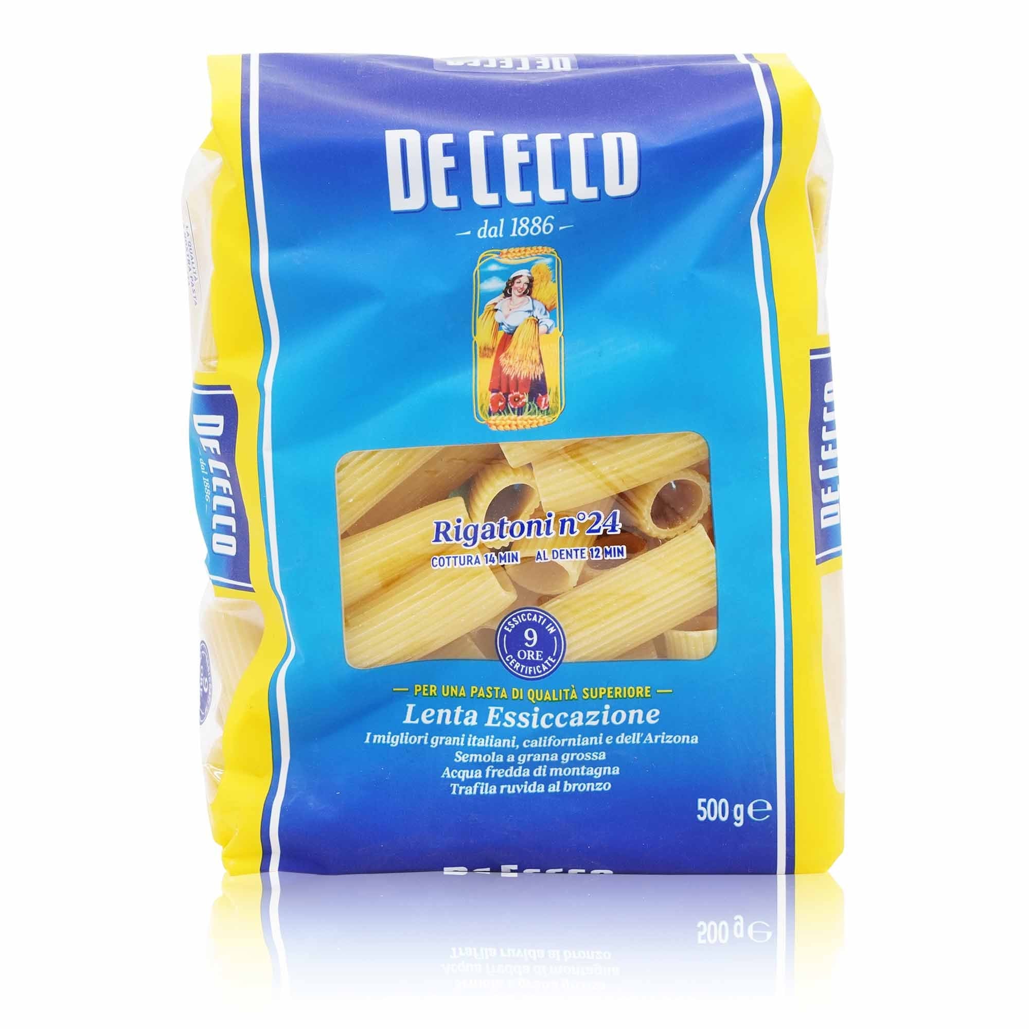 DE CECCO Rigatoni n° 24 – Rigatoni Nr.24 - 0,5kg - italienisch - einkaufen.de