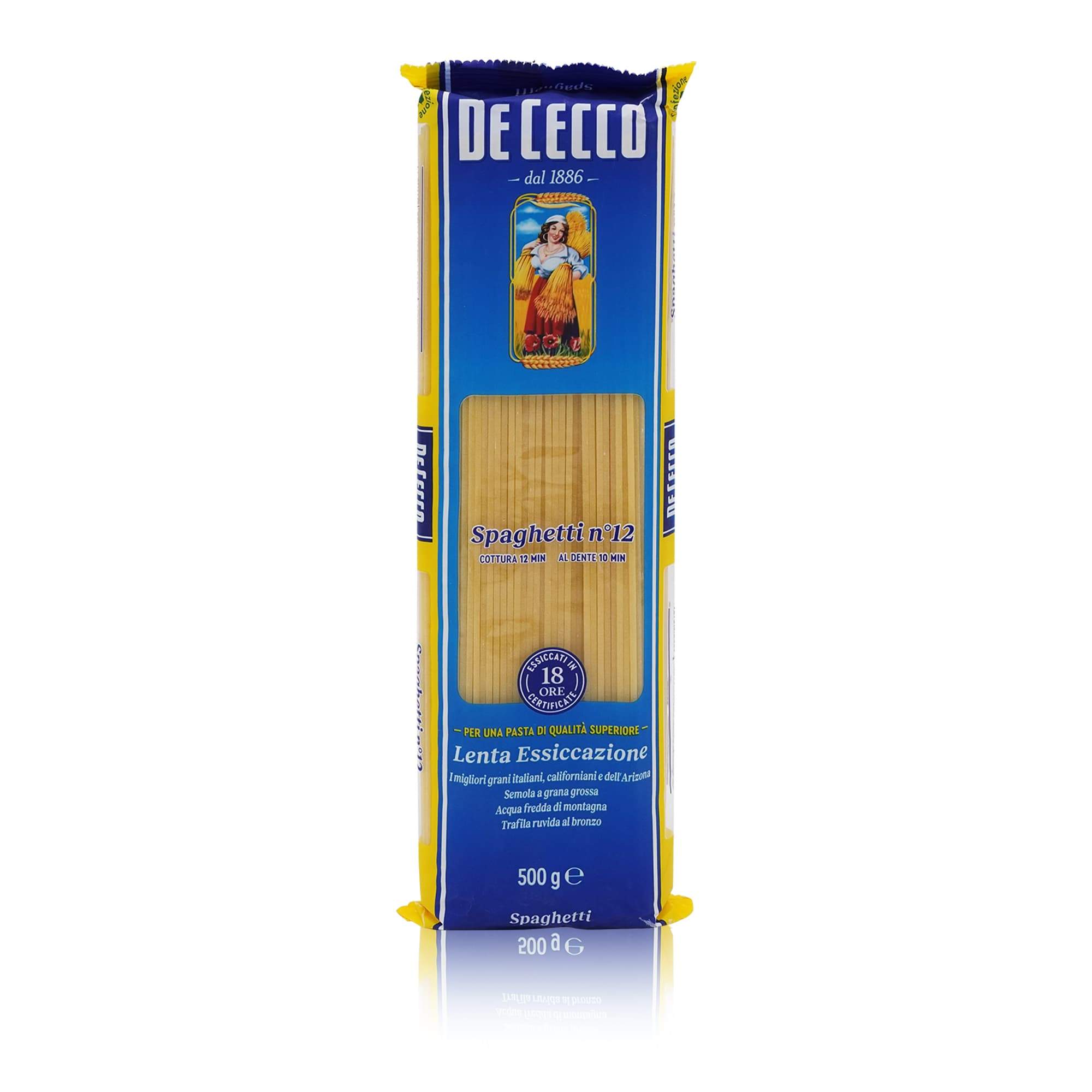 DE CECCO Spaghetti n° 12 – Spaghetti Nr.12 - 0,5kg - italienisch - einkaufen.de