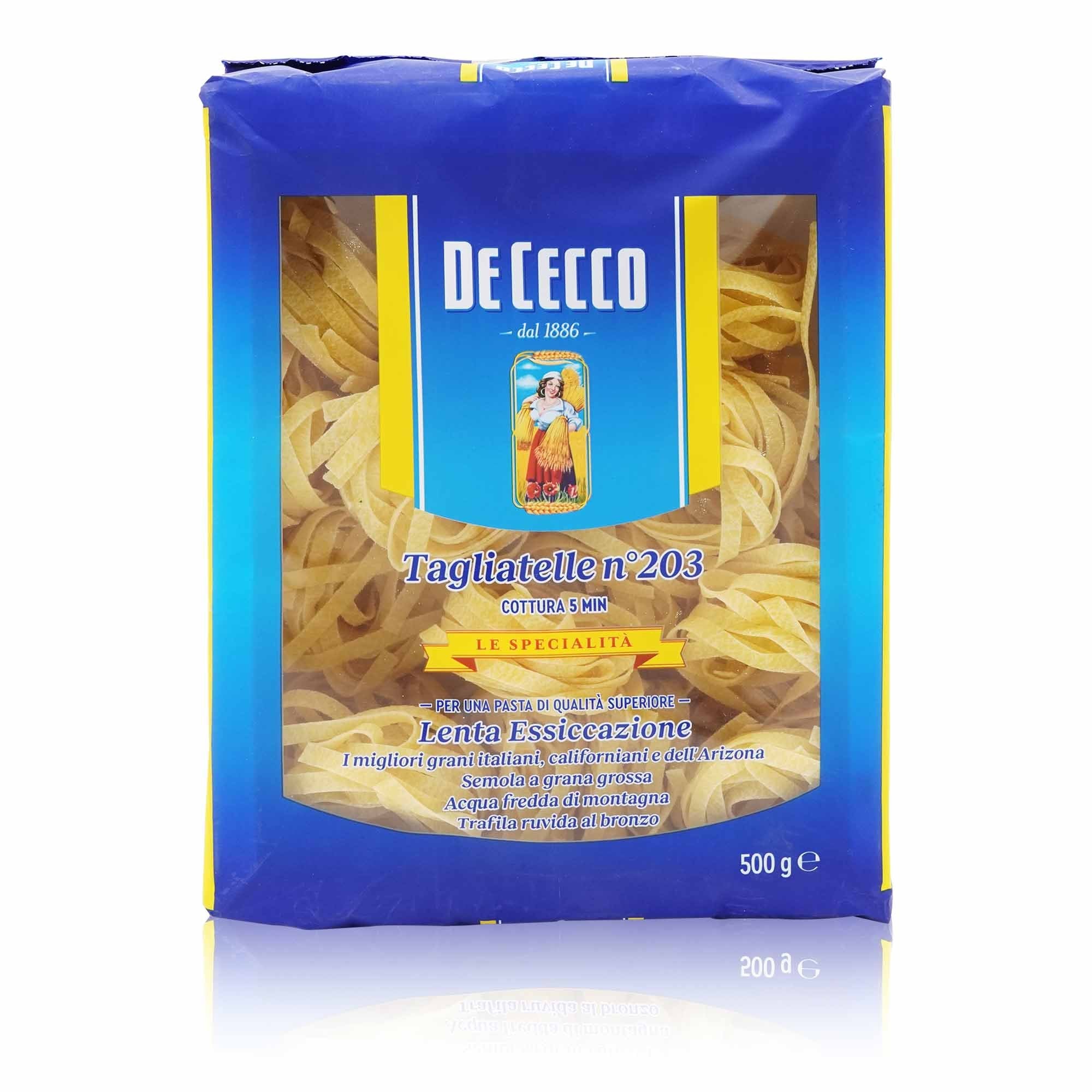 DE CECCO Tagliatelle n°203 – Tagliatelle Nr.203 - 0,5kg - italienisch - einkaufen.de