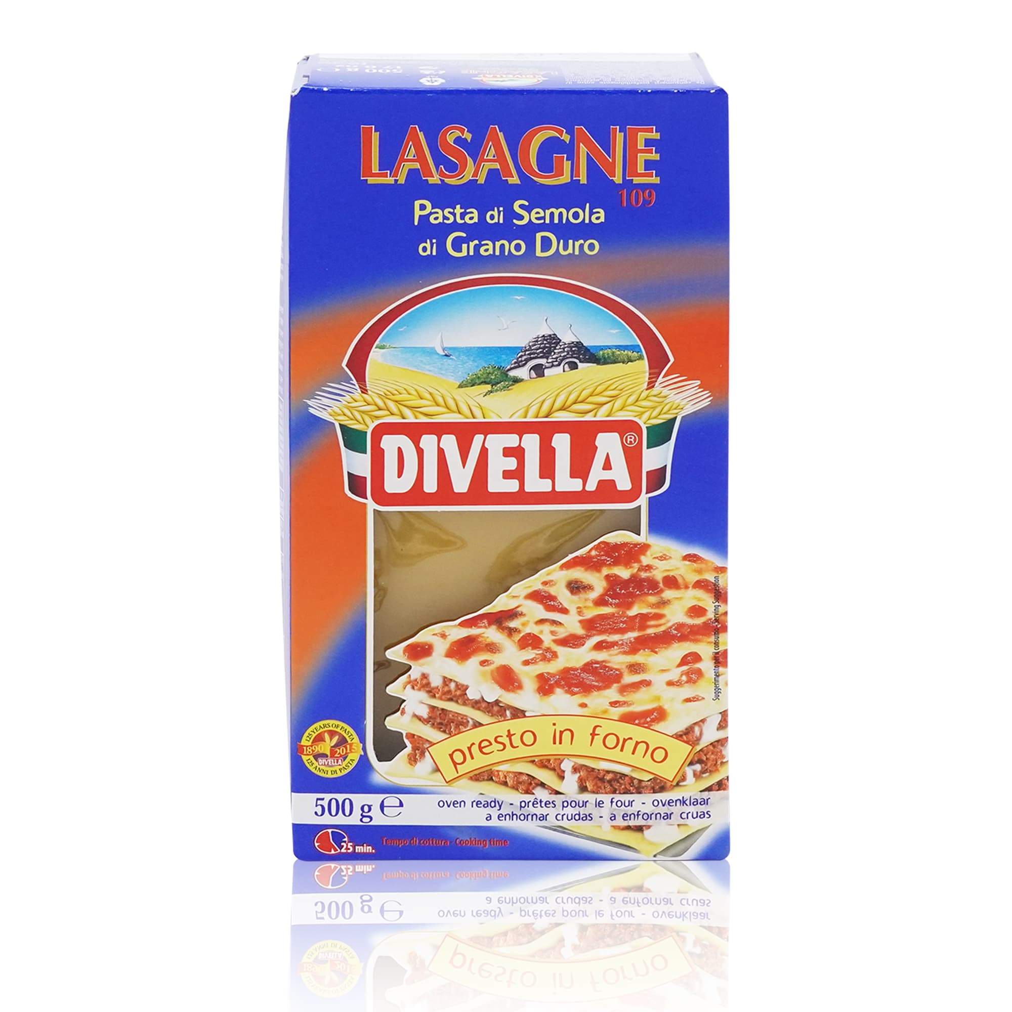 DIVELLA- Lasagne Nr. 109 – Lasagneplatten - 0,5kg - italienisch-einkaufen.de