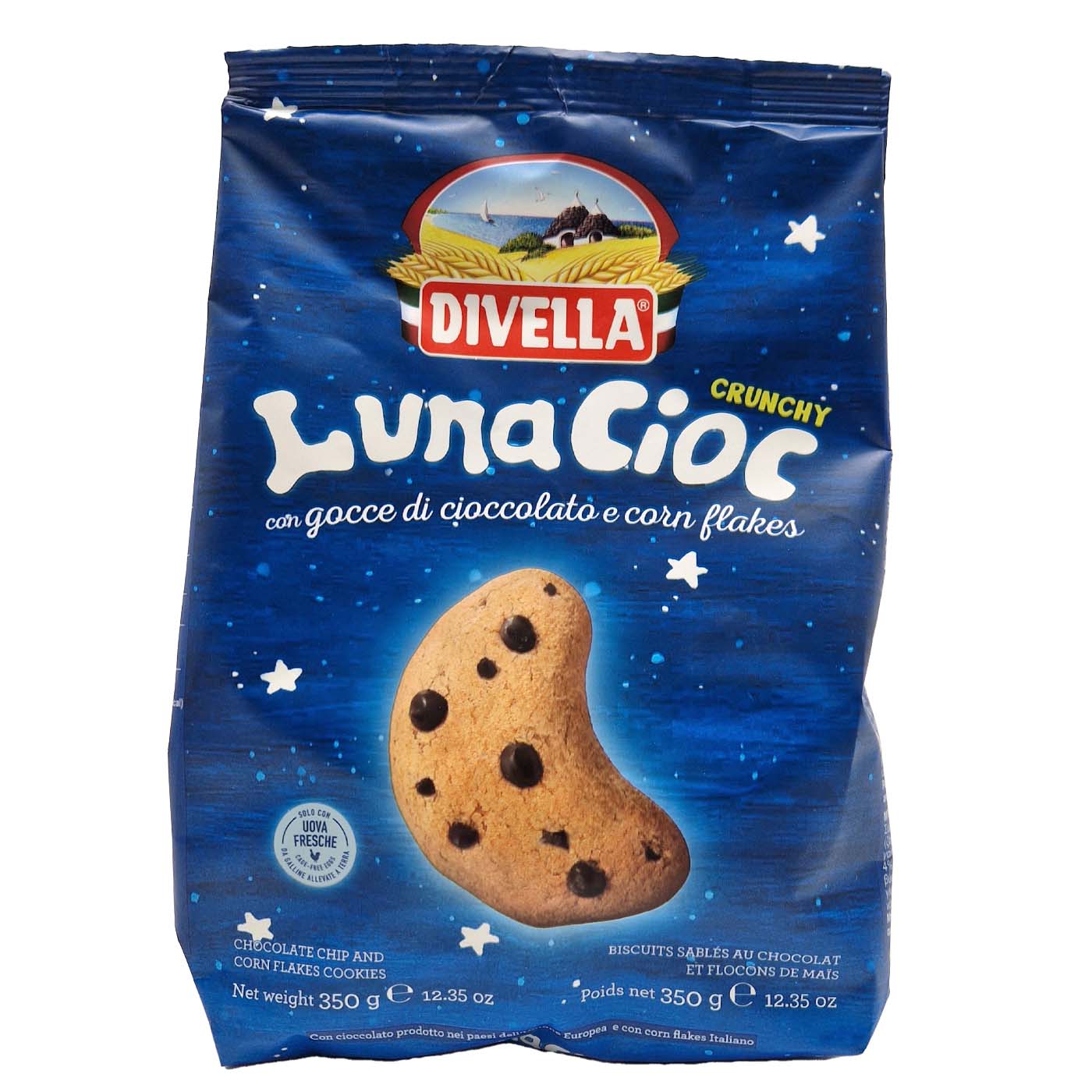 DIVELLA LunaCioc Biscotti gocce di cioccolato - Kekse mit Schokostückchen - 0,35kg - italienisch - einkaufen.de