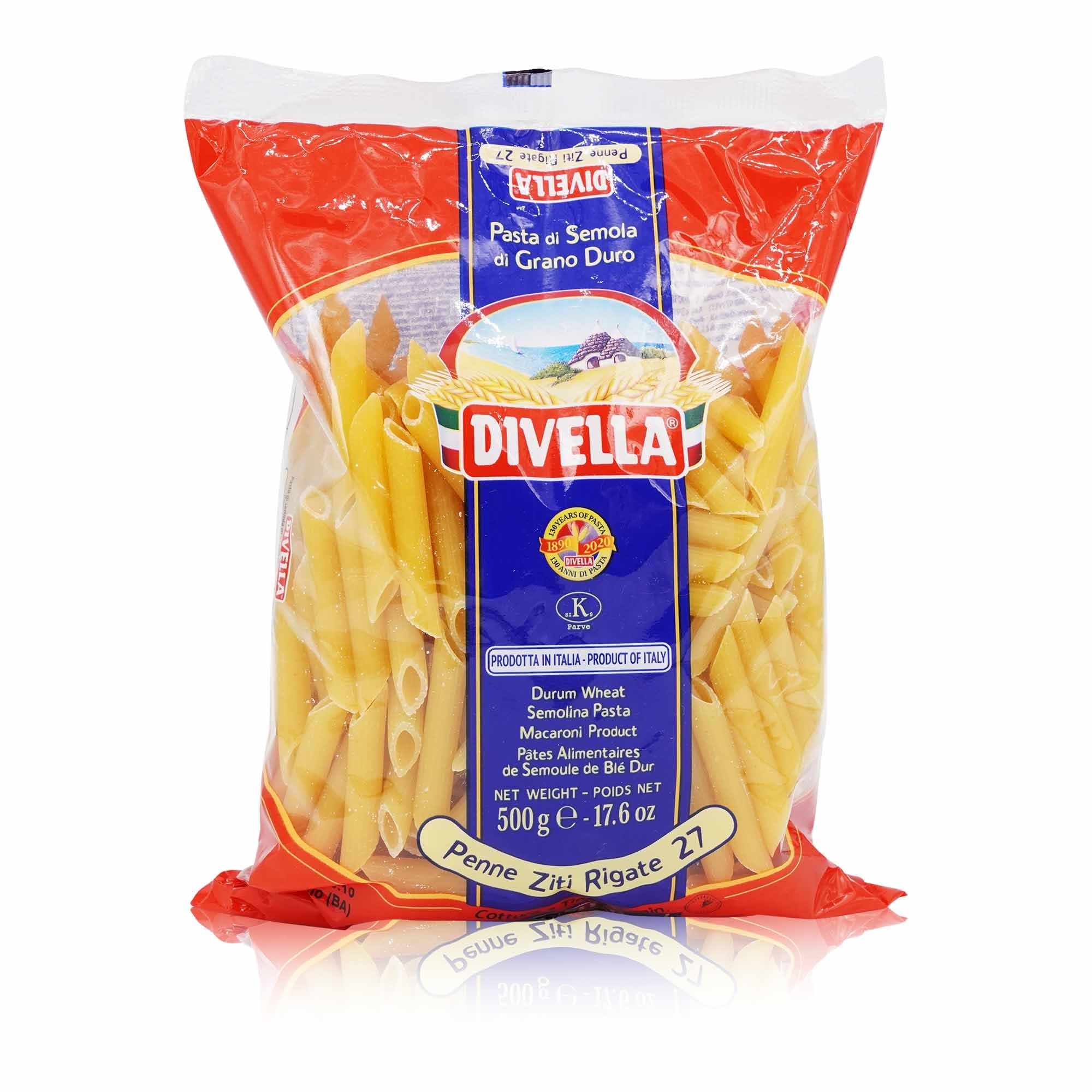 DIVELLA - Penne Ziti Rigati Nr. 27 - 0,5kg - italienisch - einkaufen.de