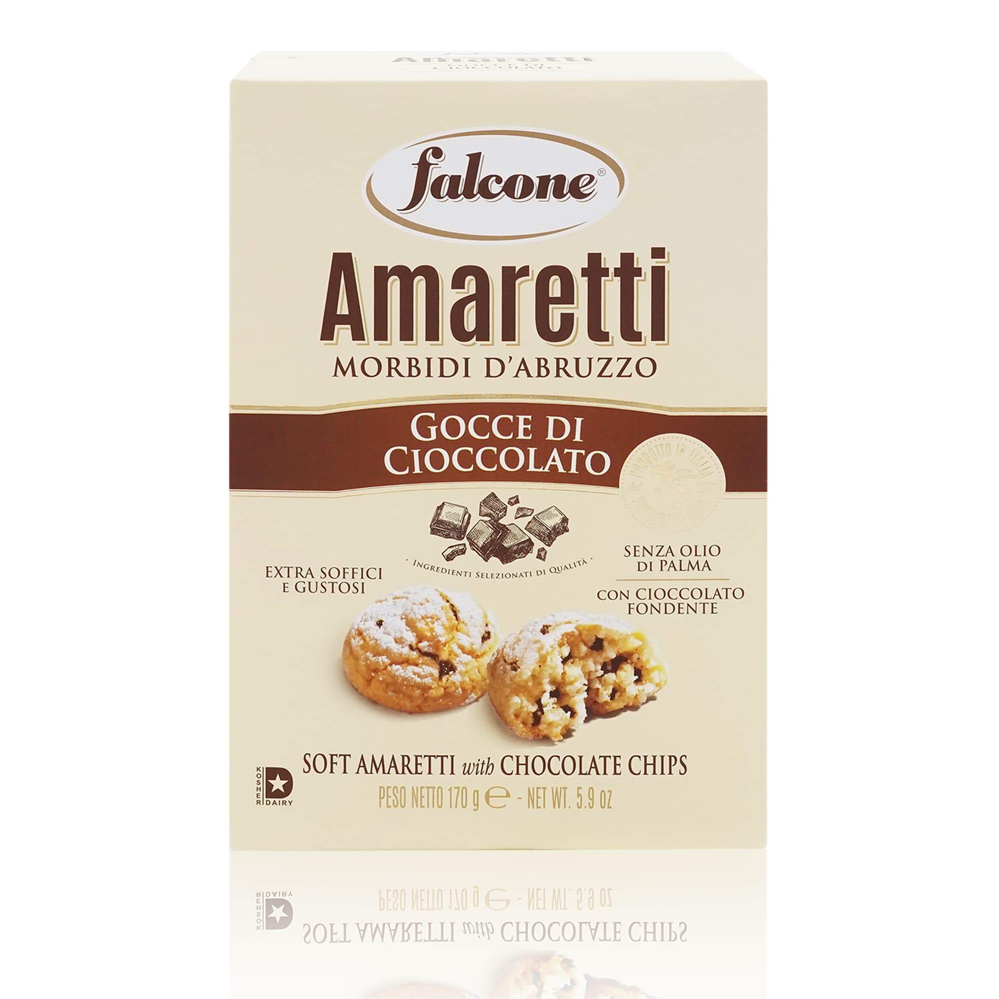 FALCONE Amaretti morbidi cioccolato fondeten – Weiche Amaretti mit Zartbitterschokolade - 0,170kg - italienisch - einkaufen.de