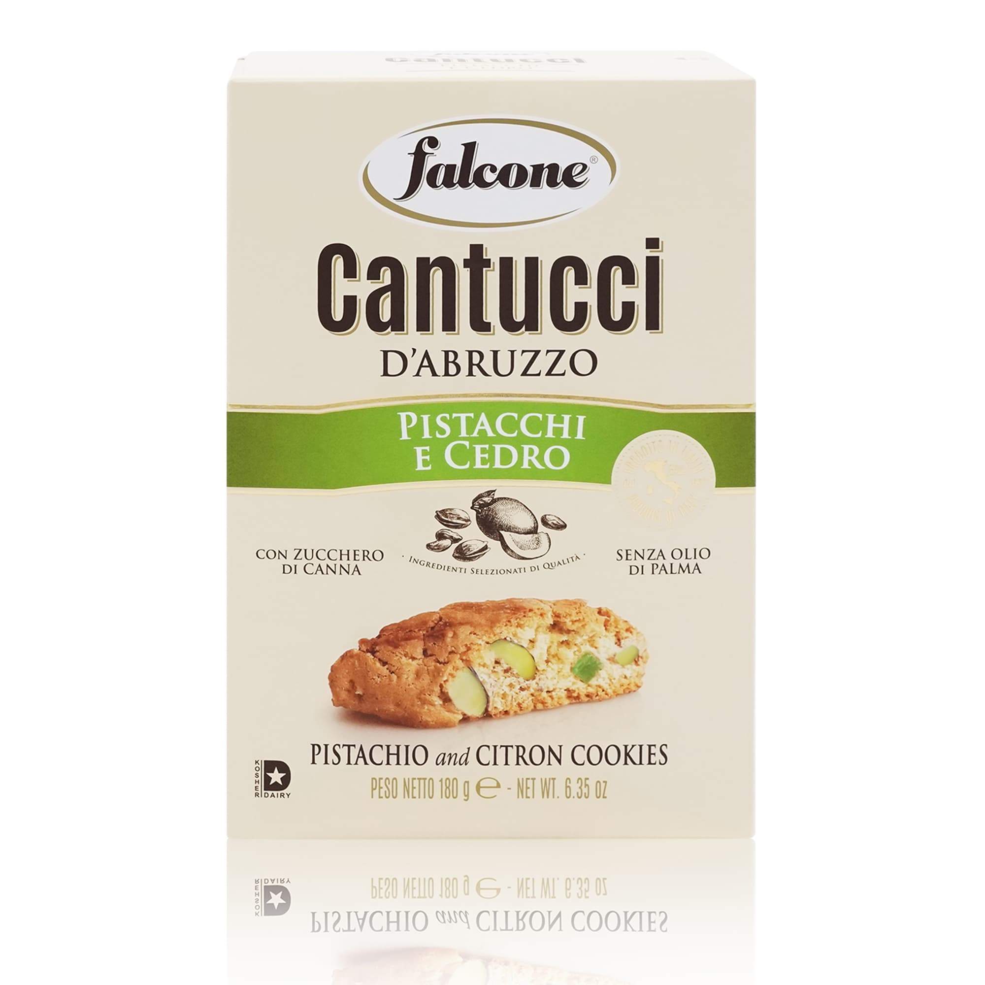 FALCONE Cantucci Pistacchio e Cedro – Cantucci Pistazie und Ceder - 0,180kg - italienisch-einkaufen.de