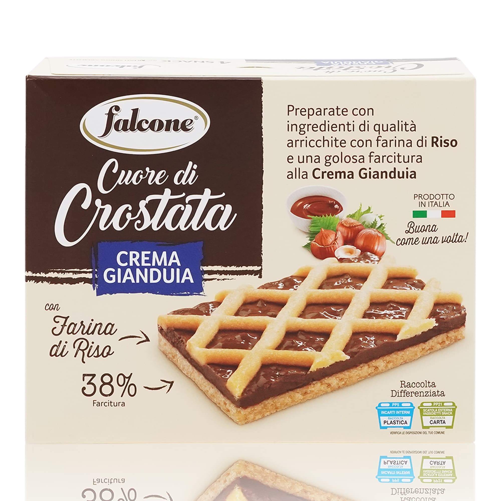 FALCONE Cuore di Crostata Gianduia – Feingebäck mti Gianduiafüllung - 0,240kg - italienisch - einkaufen.de