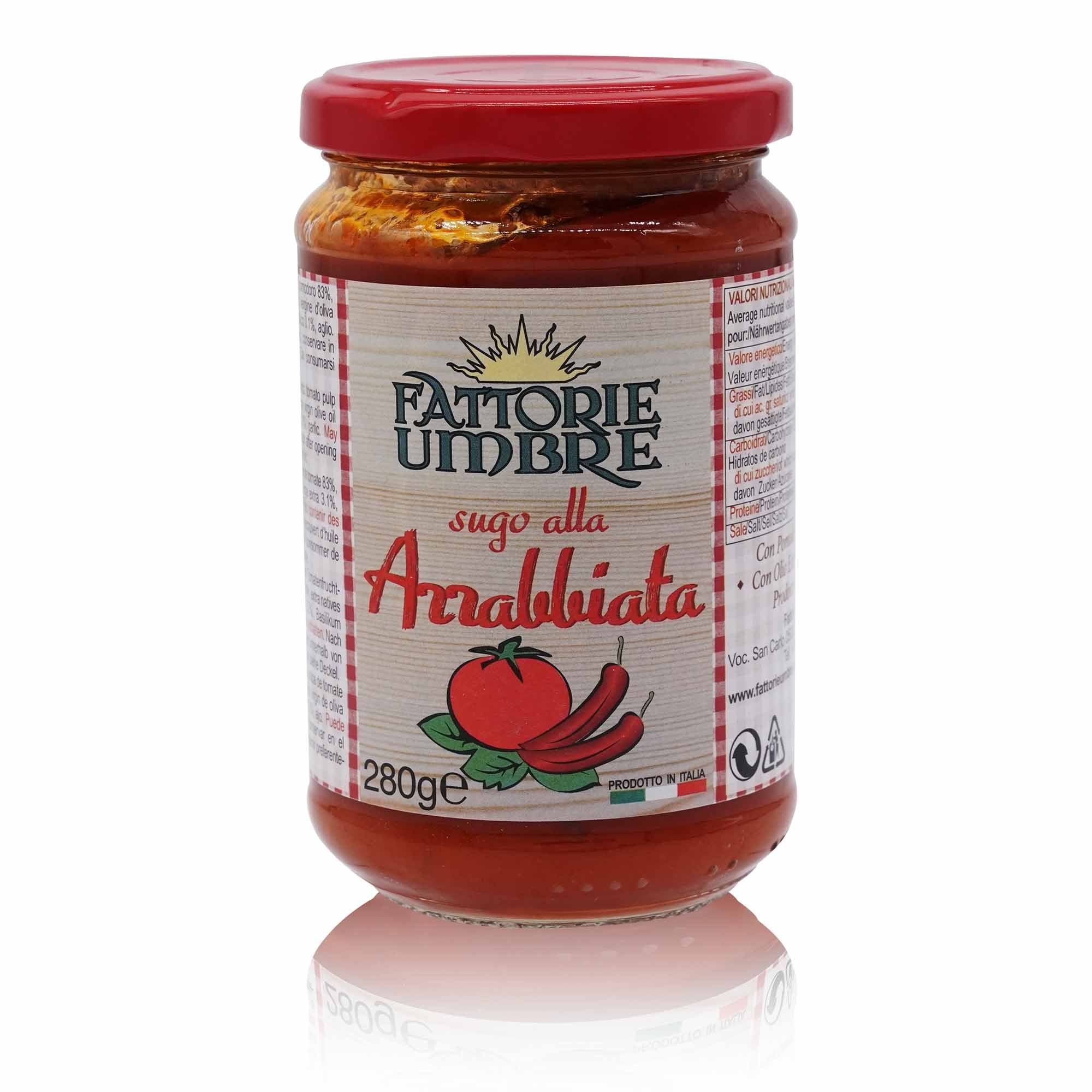 FATTORIE UMBRE Sugo all'Arrabbiata – Chilisosse mit Tomaten - 0,280kg - italienisch - einkaufen.de