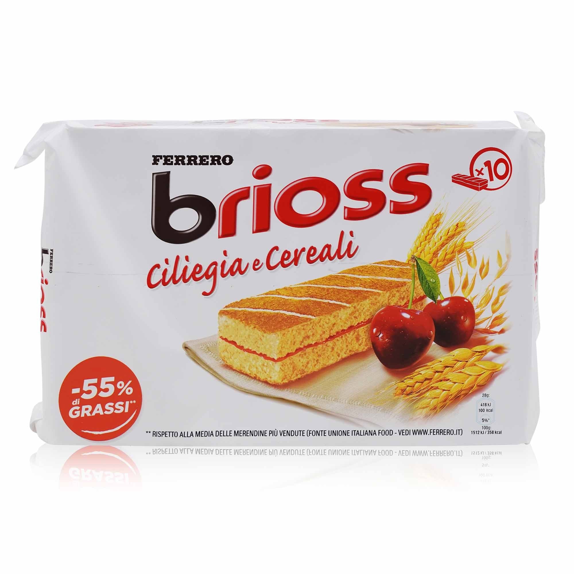 FERRERO KINDER Brioss Ciliegia e Cereali – Kirschbrioche mit Getreide - 0,280kg - italienisch-einkaufen.de