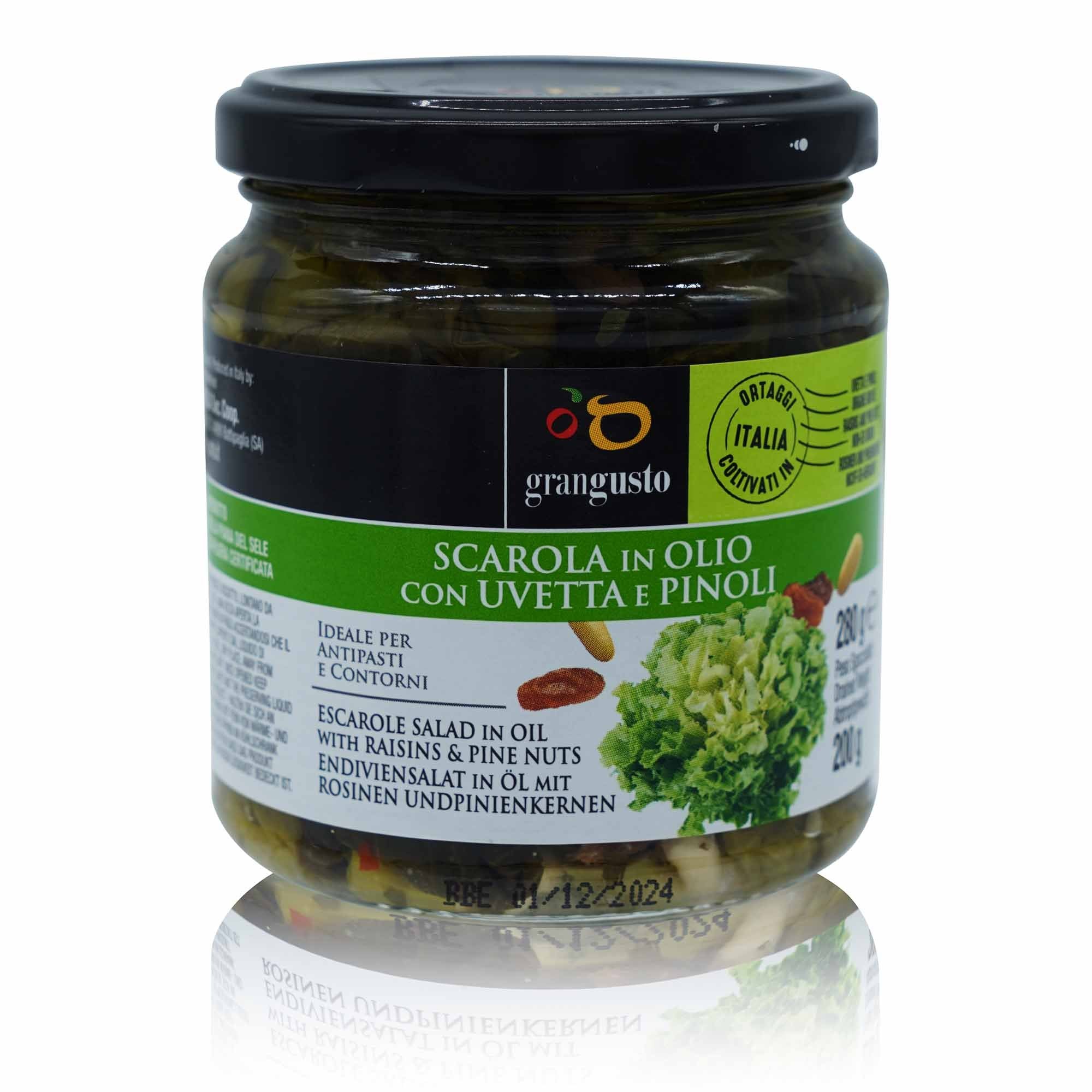 FINAGRICOLA Scarola in Olio Uvetta e Pinoli – Endiviensalat in Öl & Rosinen - 0,280kg - italienisch - einkaufen.de