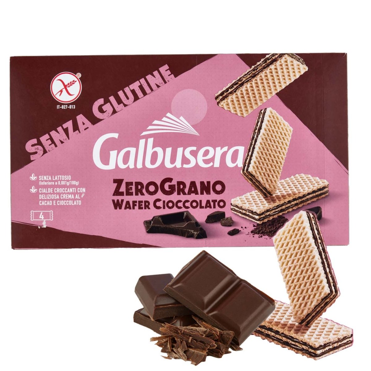 Galbusera Wafer senza glutine cioccolato 180g - italienisch - einkaufen.de