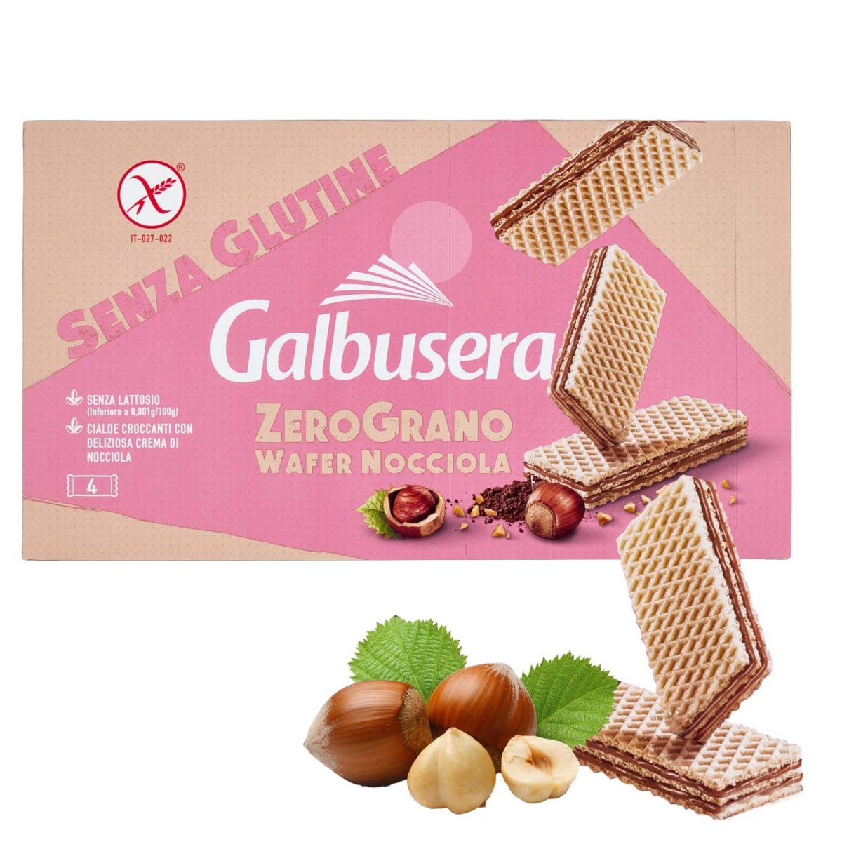 Galbusera Wafer senza glutine nocciole 180g - italienisch - einkaufen.de