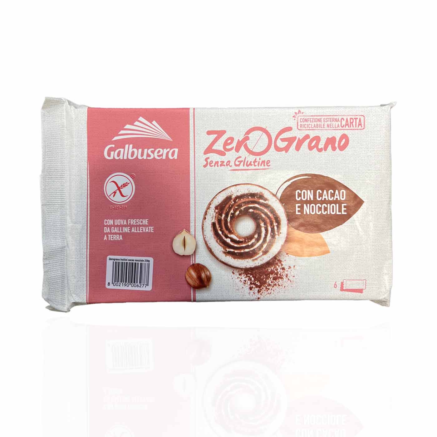 GALBUSERA Zero Grano Nocciola e Cioccolato - Schoko - Nusskeks glutenfrei - 0,220kg - italienisch - einkaufen.de