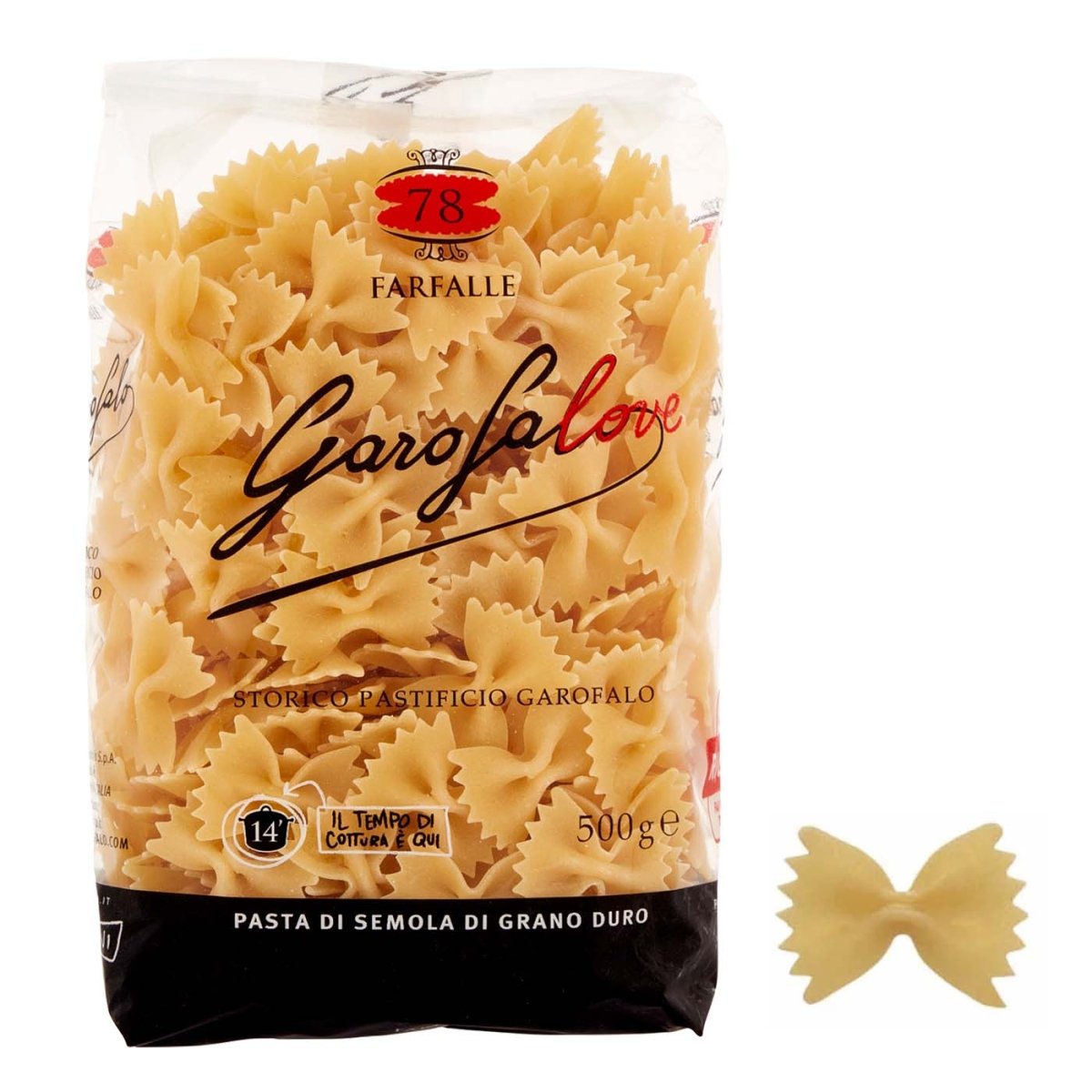 Garofalo Farfalle N°78 Pasta di Semola di Grano Duro 500g - italienisch - einkaufen.de