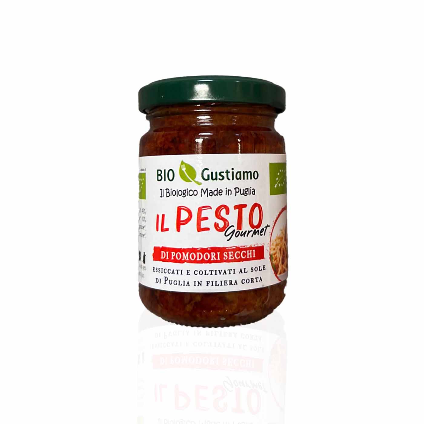 GUSTIAMO Pesto rosso- Pesta aus getrockneten Tomaten - 0,14kg - italienisch-einkaufen.de