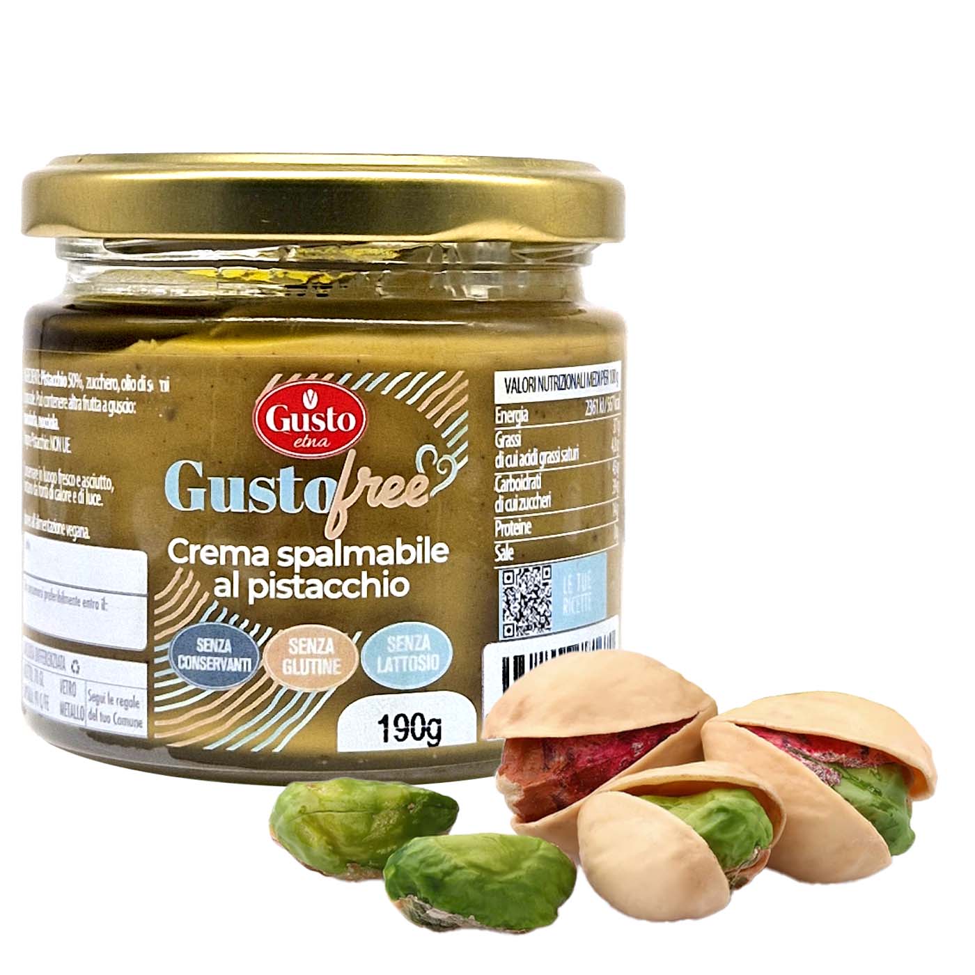 GUSTO Crema al pistacchio senza glutine - Pistaziencreme glutenfrei - 0,190kg - italienisch - einkaufen.de