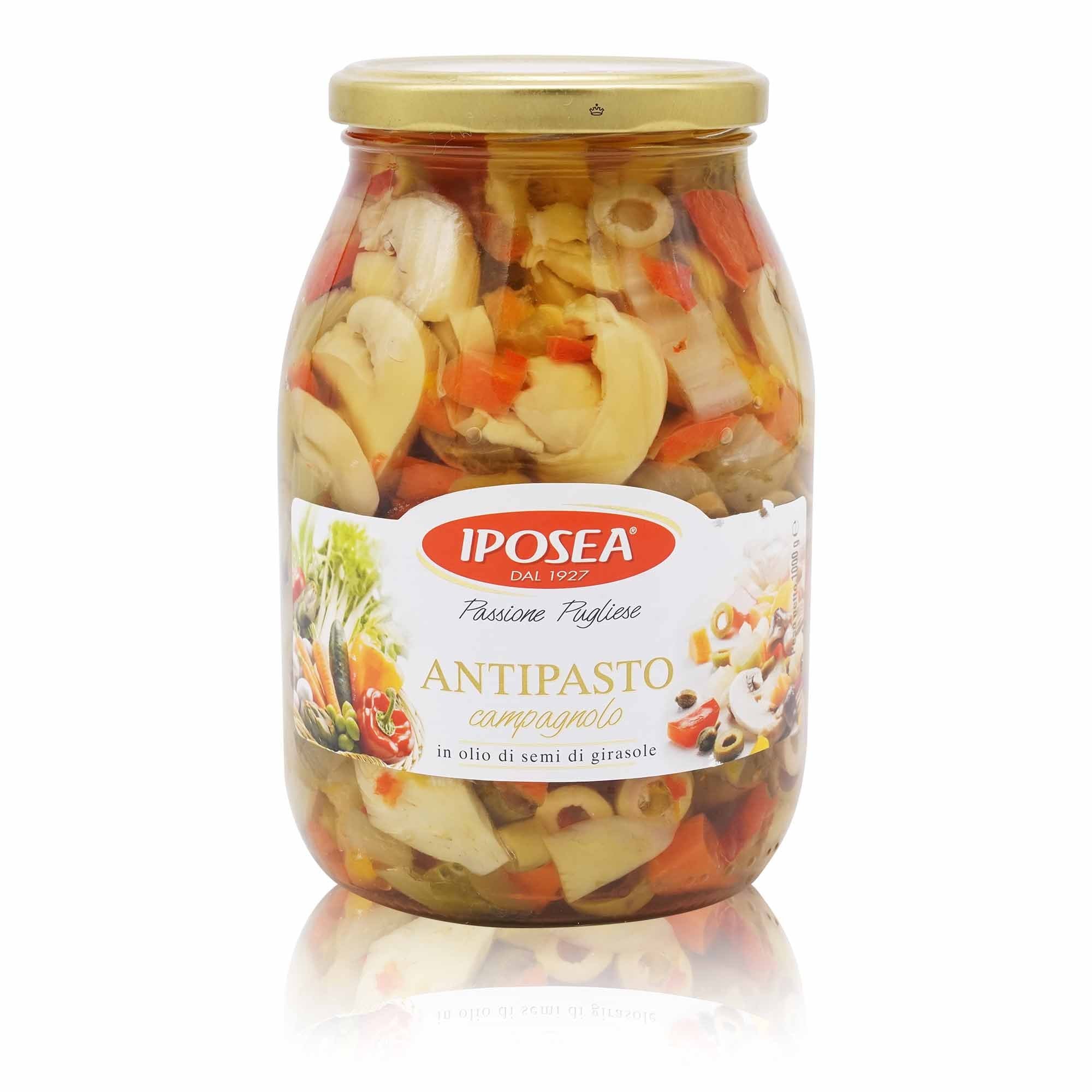 IPOSEA Antipasto campagnolo – Vorspeisengemüse in Öl - 1kg - italienisch - einkaufen.de