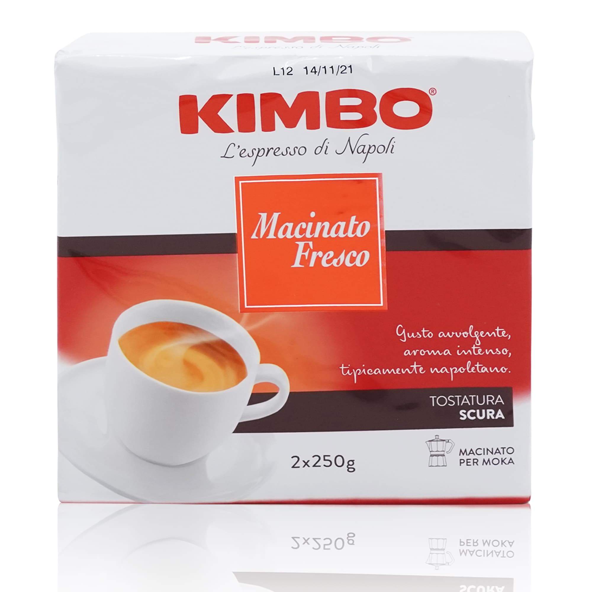 KIMBO Espresso Macinato fresco gemahlen - 0,5kg - italienisch-einkaufen.de