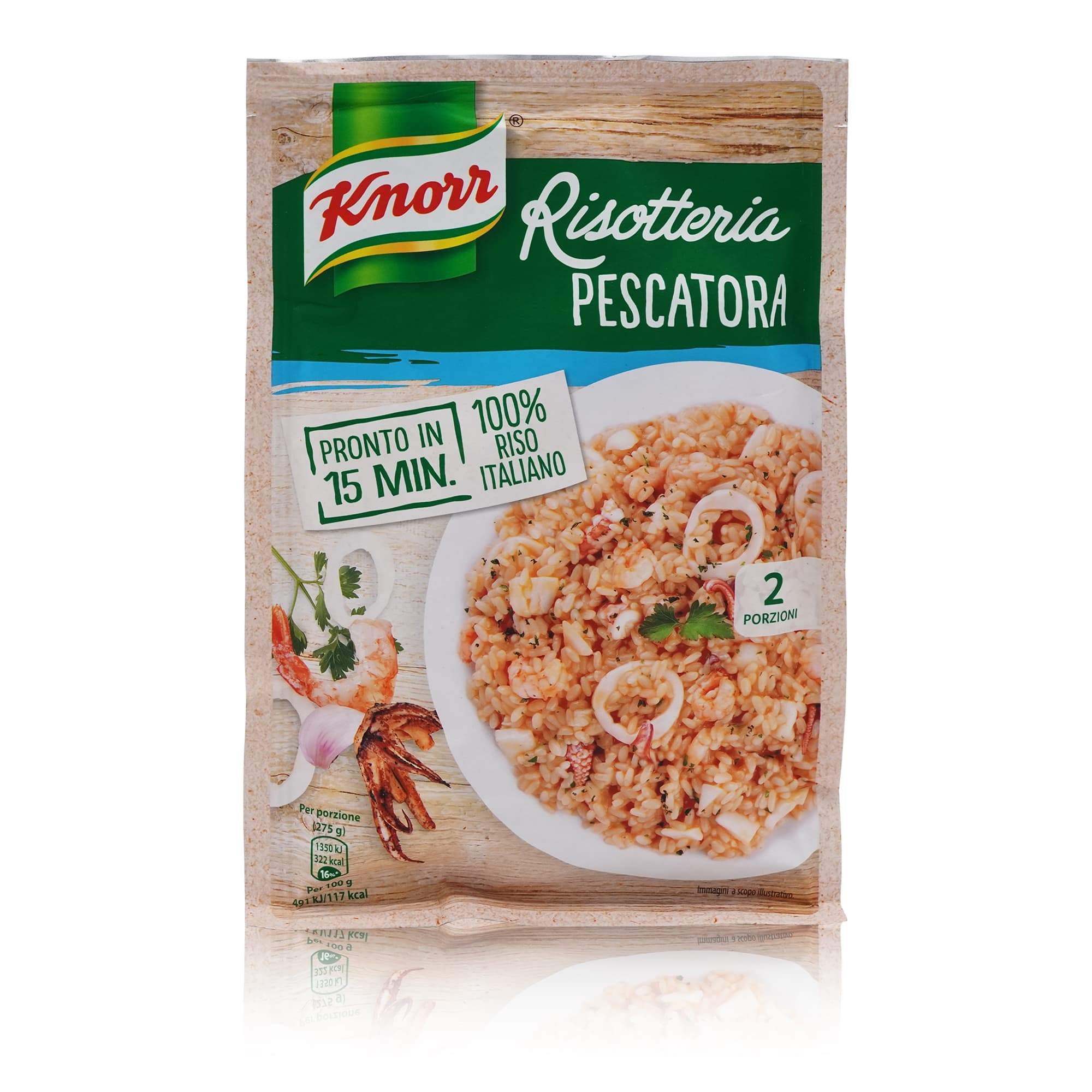 KNORR Risotto Pescatora – Risotto Meeresfrüchte - 0,175kg - italienisch - einkaufen.de