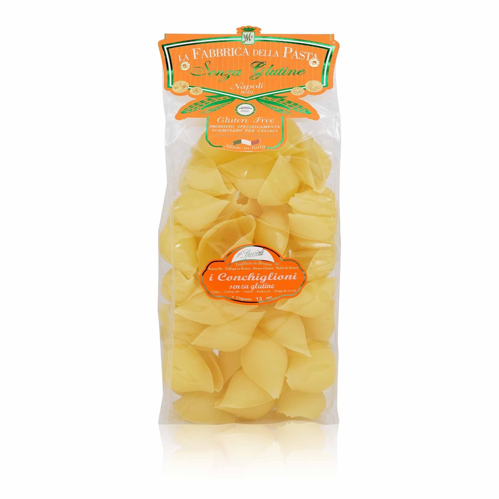 LA FABBRICA DELLA PASTA Conchiglioni senza glutine – Conchiglioni Glutenfrei - 0,5kg - italienisch - einkaufen.de