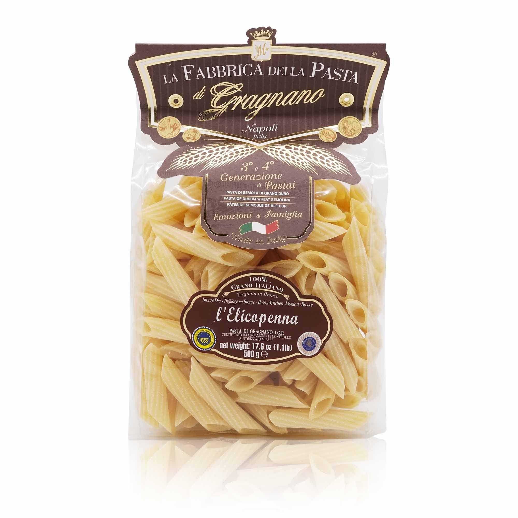 LA FABBRICA DELLA PASTA L'Elicopenna Gragnano – Elicopenna - Pasta - 0,5kg - italienisch - einkaufen.de