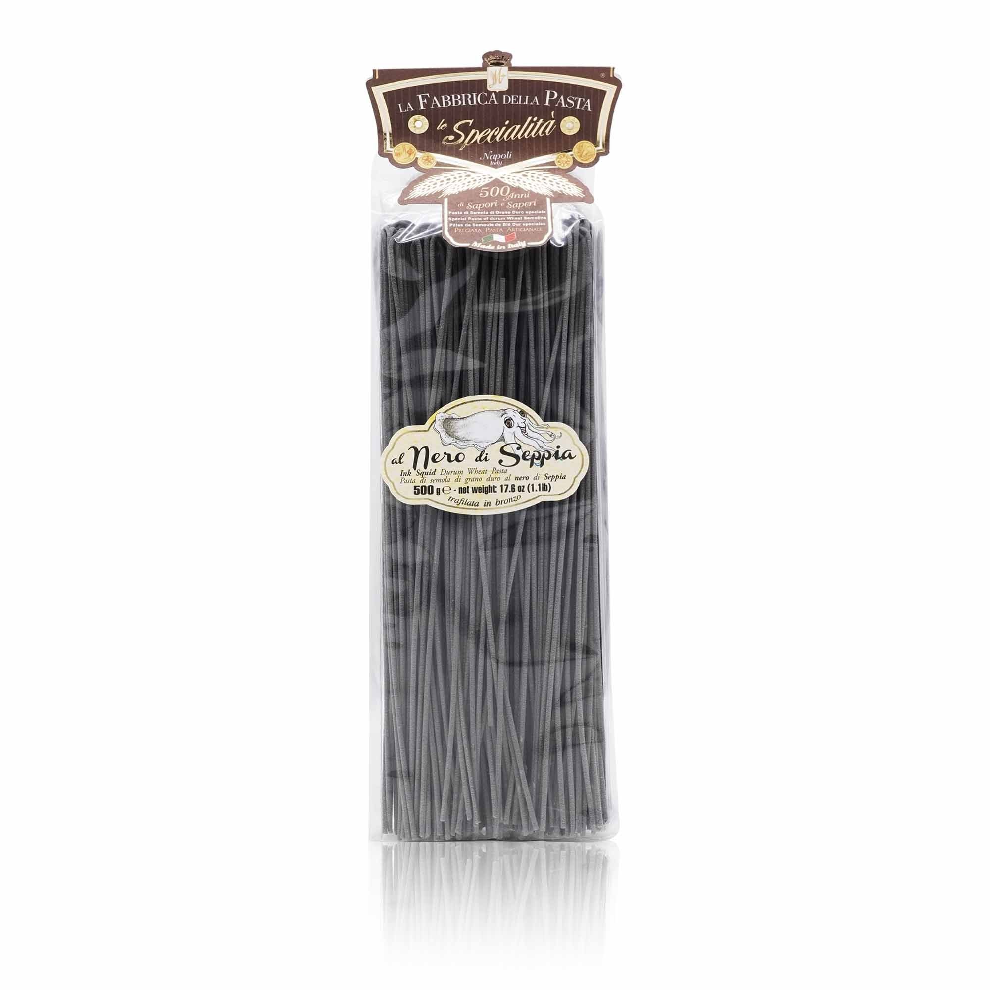 LA FABBRICA DELLA PASTA Spaghetti al nero di seppia – Spaghetti mit Tintenfisch - 0,5kg - italienisch - einkaufen.de