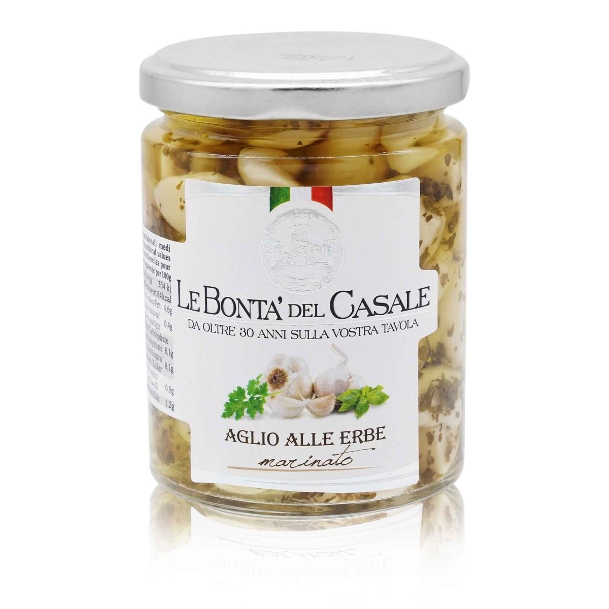 LE BONTÀ DEL CASALE Aglio alle erbe – Knoblauch mit Kräutern - 0,28kg - italienisch - einkaufen.de