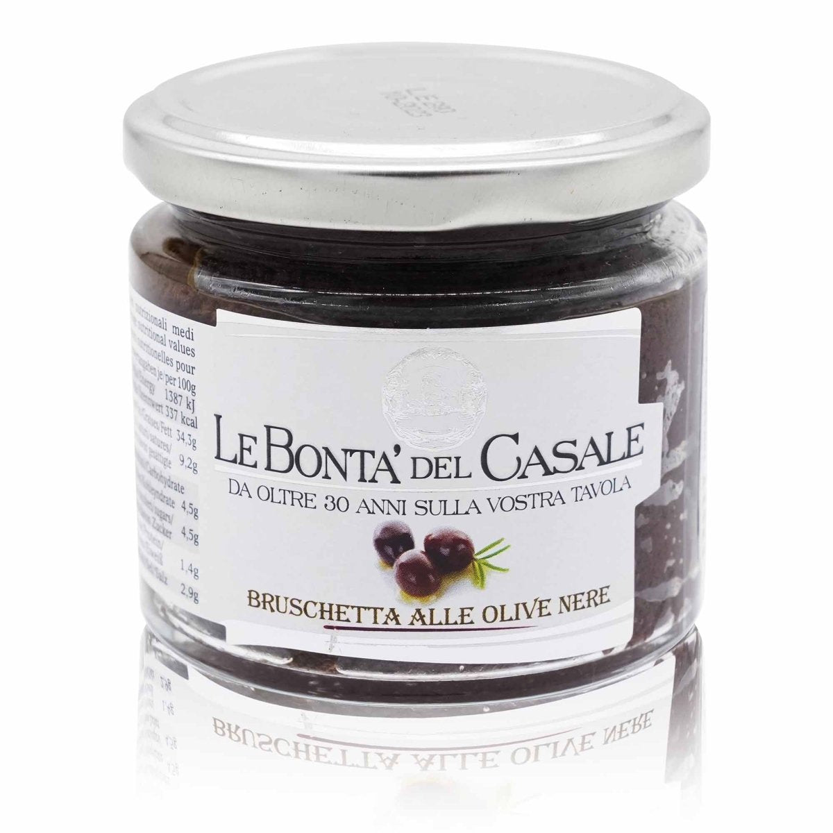 LE BONTÀ DEL CASALE Bruschetta olive nere – Bruschetta schw.Oliven - 0,18kg - italienisch - einkaufen.de
