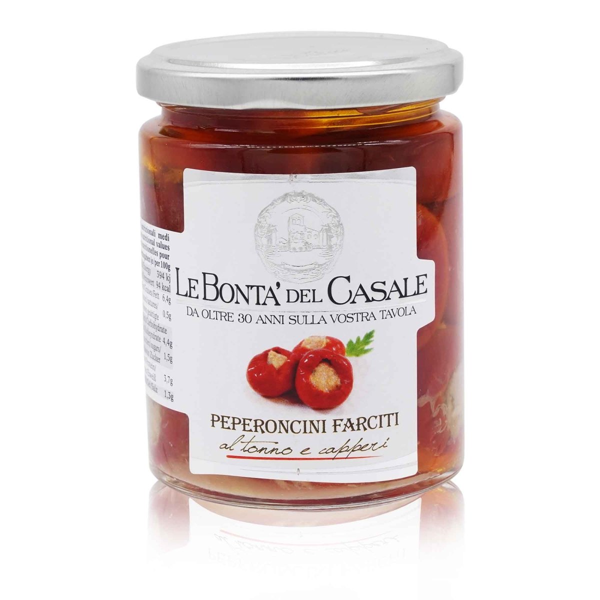LE BONTÀ DEL CASALE Peperoncini tonno e capperi – Paprika Thunfisch u.Kapern - 0,280kg - italienisch - einkaufen.de