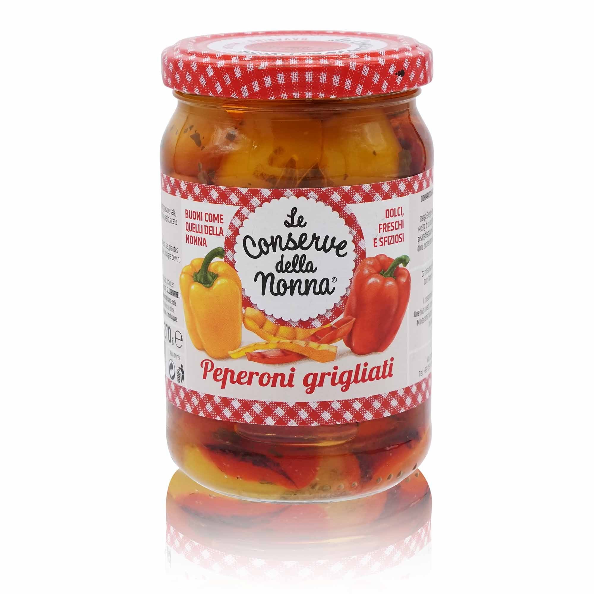 LE CONSERVE DELLA NONNA Peperoni grigliati – Paprika gegrillt - 0,270kg - italienisch-einkaufen.de