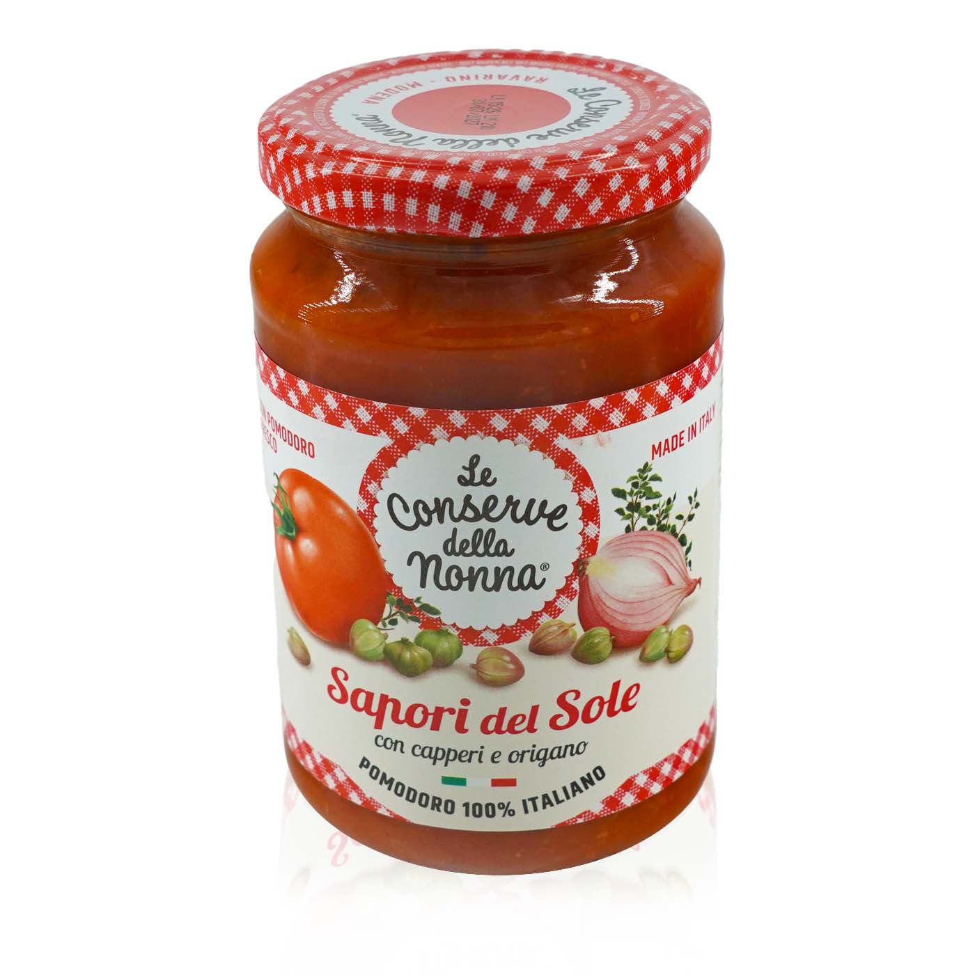 LE CONSERVE DELLA NONNA sugo pomodoro capperi e oregano - Tomatensauce Kapern und Oregano - 0,35kg - italienisch - einkaufen.de