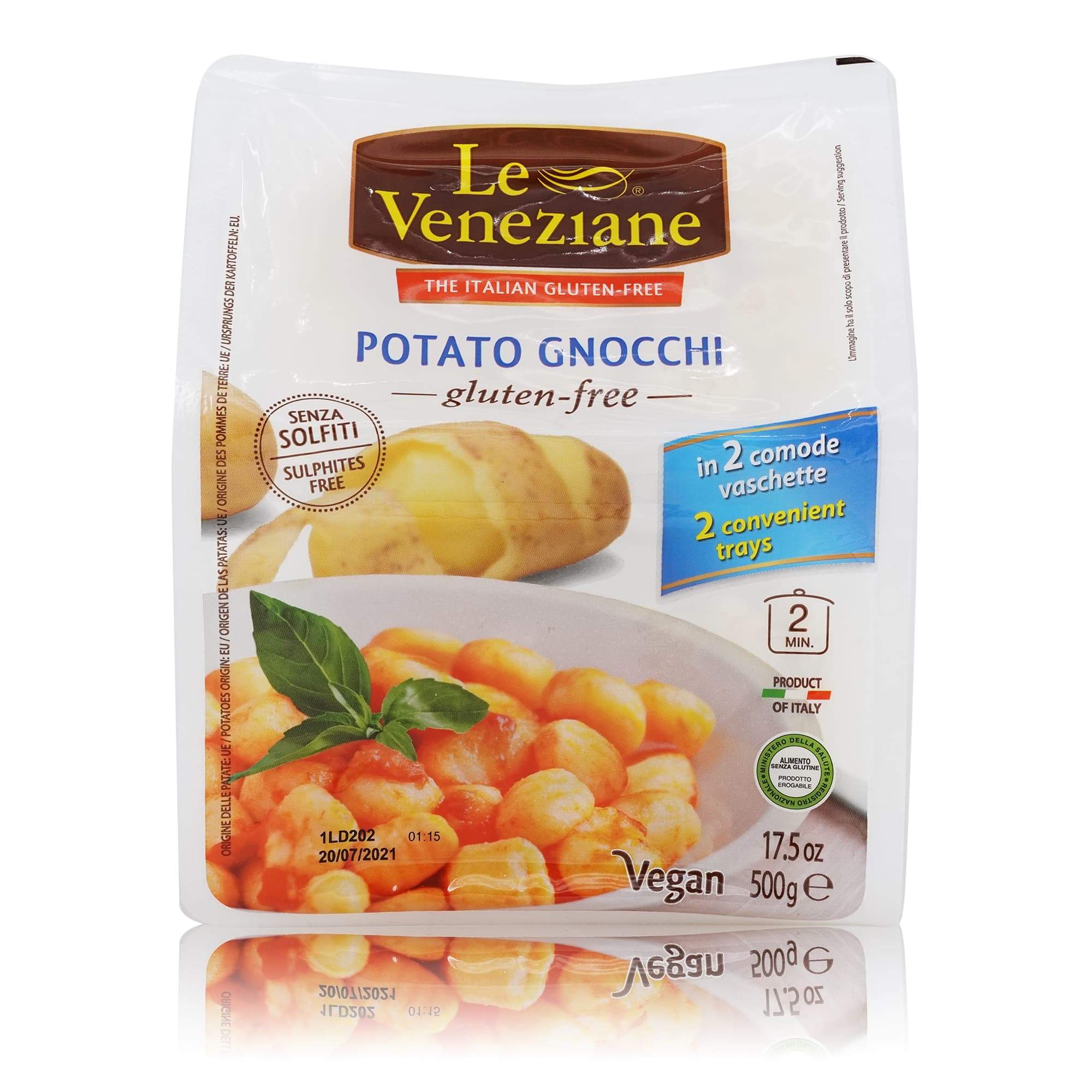 LE VENEZIANE Gnocchi di patate senza glutine – Kartoffelgnocchi ohne Gluten - 0,5kg - italienisch - einkaufen.de