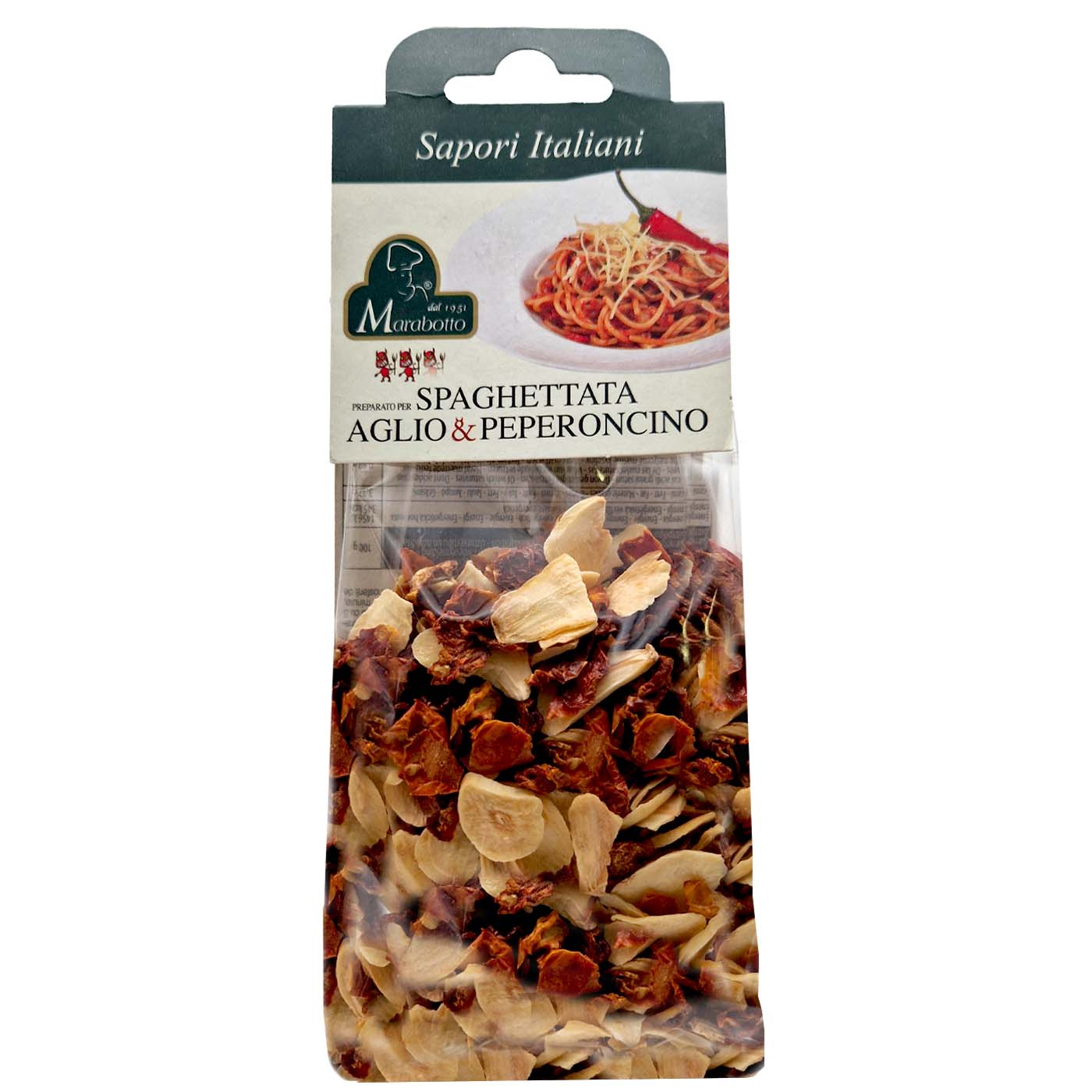 MARABOTTO Spaghettata Aglio & Peperoncino – Gewürzmischung Knoblauch - Chili - 0,050kg - italienisch - einkaufen.de