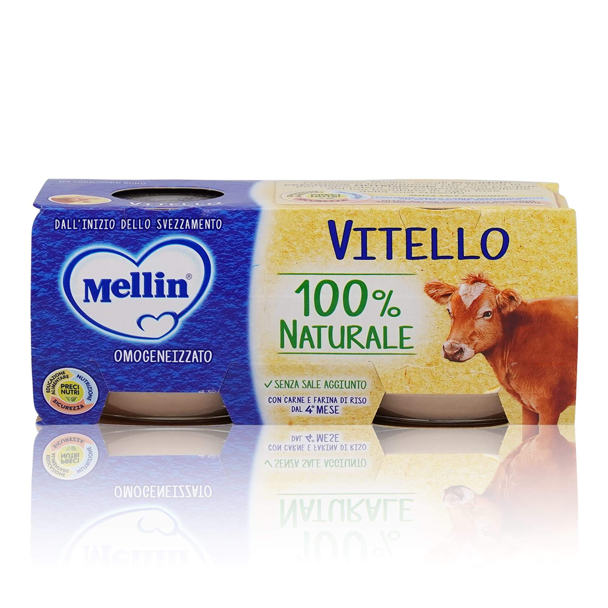 MELLIN Omogeneizzato Vitello – Homogenisiertes mit Kalbfleisch - 0,160kg - italienisch-einkaufen.de