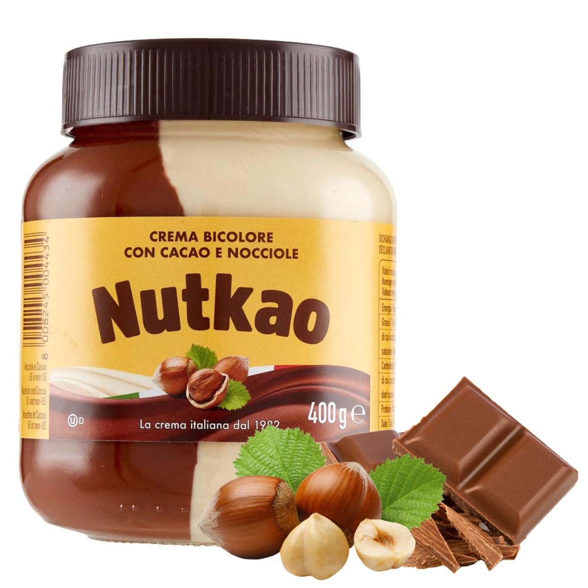 Nutkao Crema Bicolore con Cacao e Nocciole 400g - italienisch - einkaufen.de
