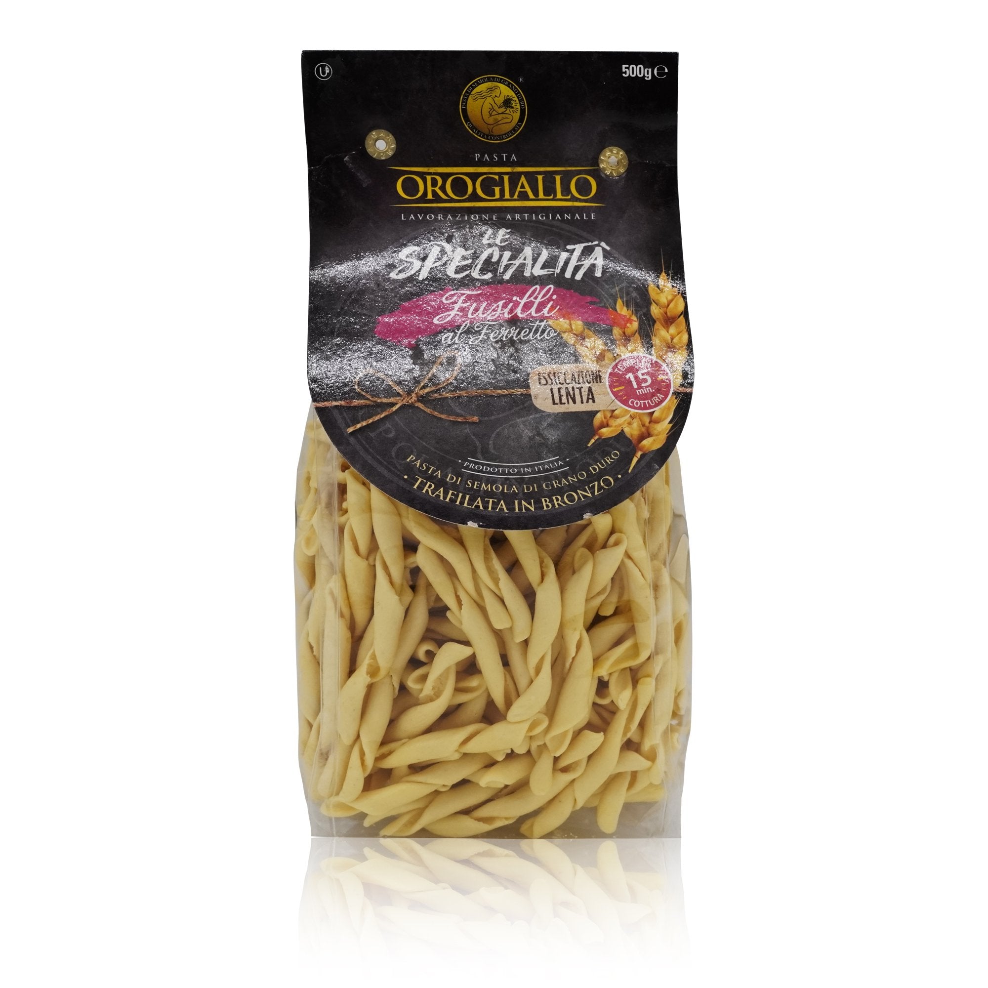 OROGIALLO Fusilli al Ferretto secchi – Fusilli handgearbeitet - 0,5kg - italienisch - einkaufen.de