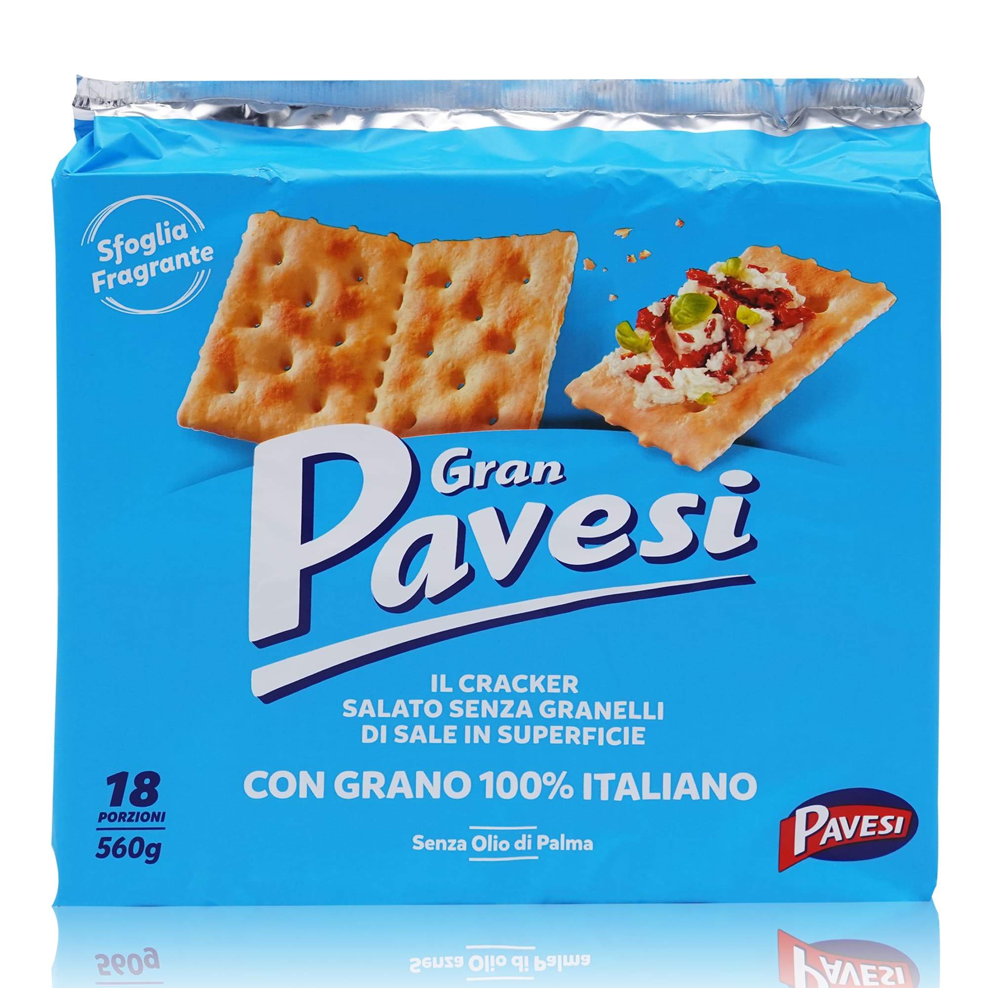 PAVESI Cracker salato senza granelli – Gesalzen ohne Salzkörner - 0,56kg - italienisch - einkaufen.de